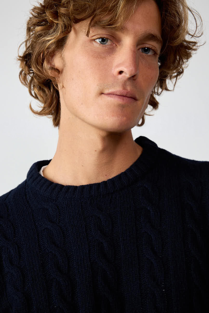 Jersey Cuello Redondo Ochos - Azul Marino