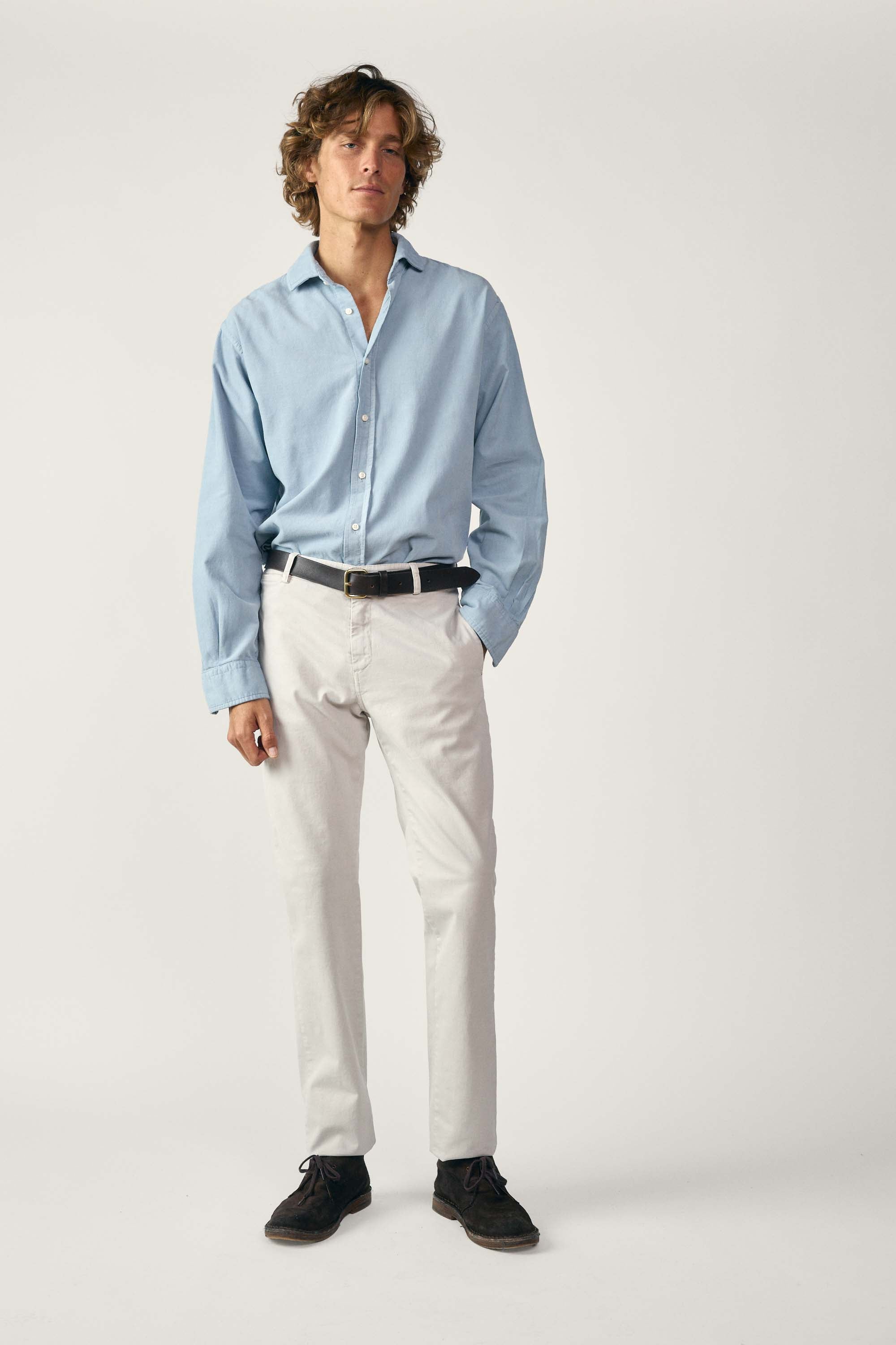 Camisa Micropana - Azul Claro