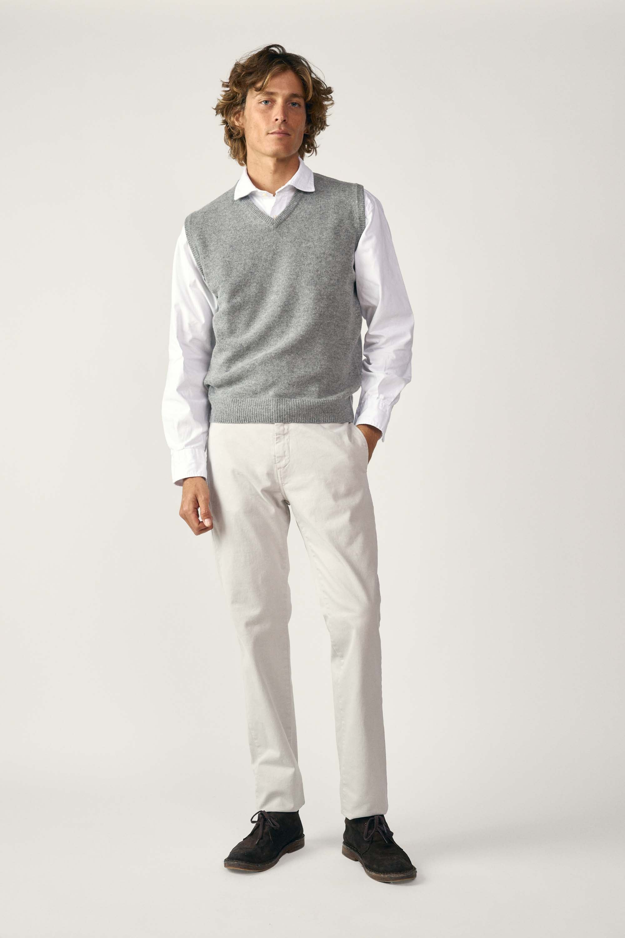  <tc>Wool</tc> Vest - Light Gray