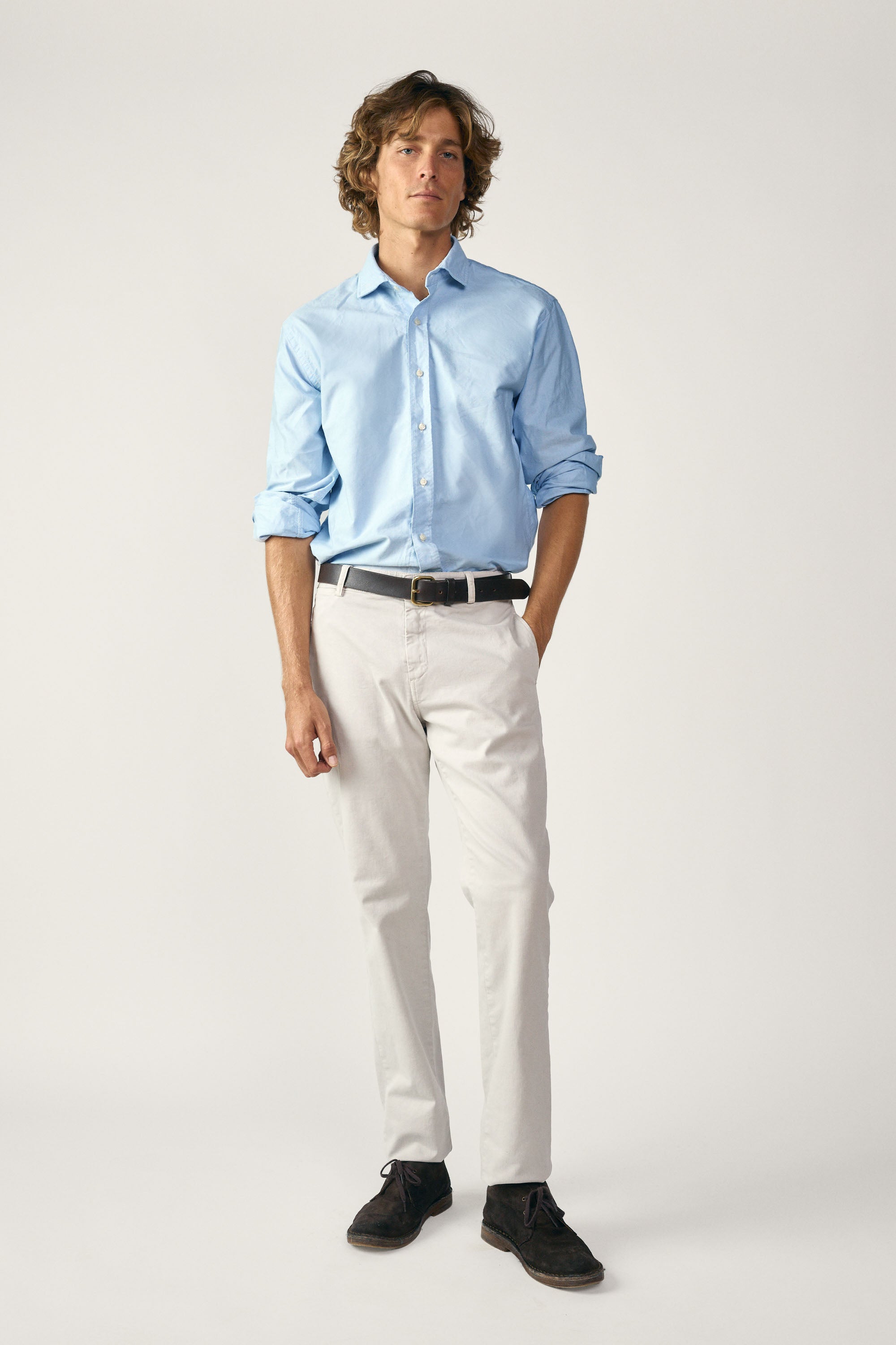 Camisa de Agodon - Oxford Azul - Fernando de Cárcer