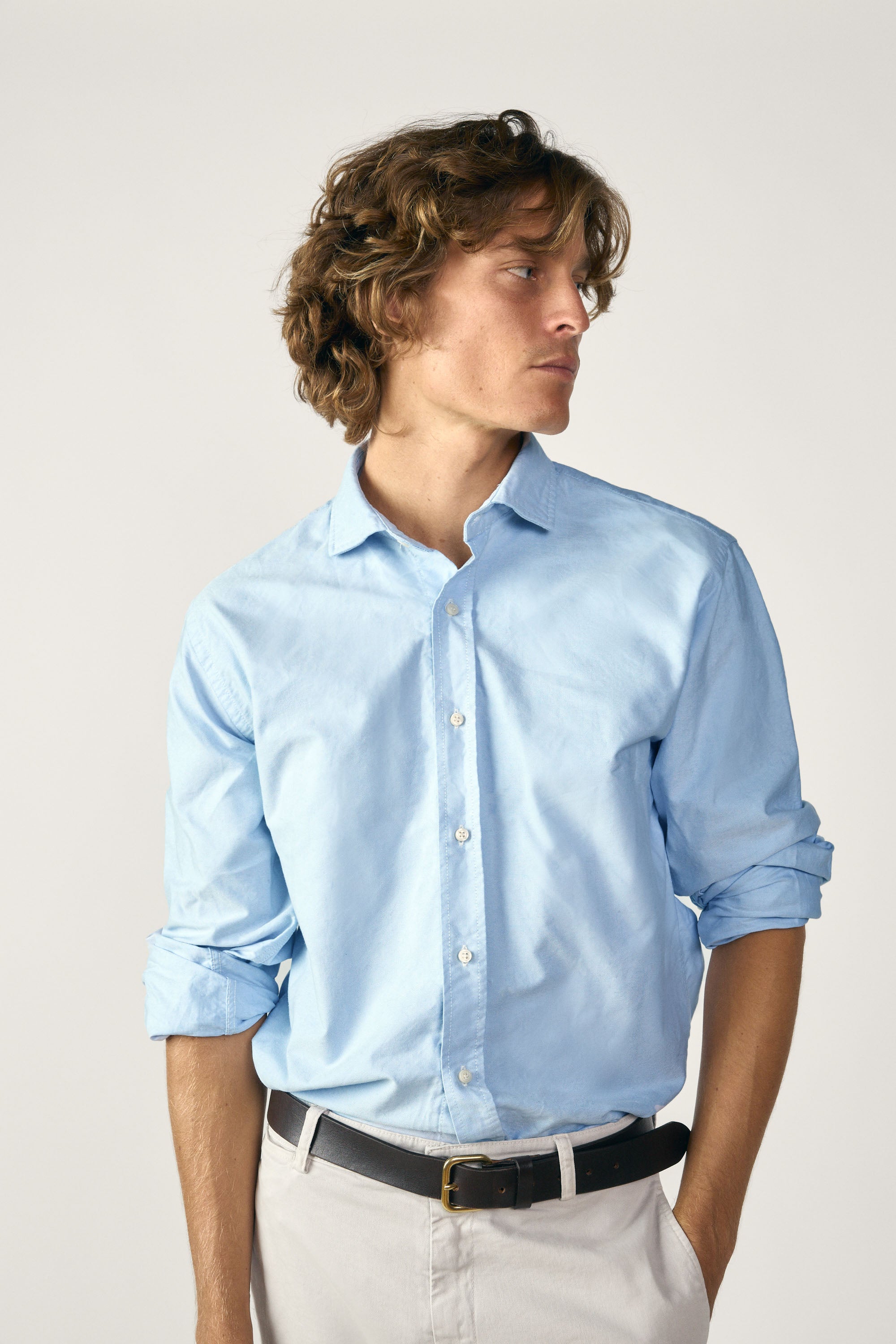 Camisa de Agodon - Oxford Azul - Fernando de Cárcer