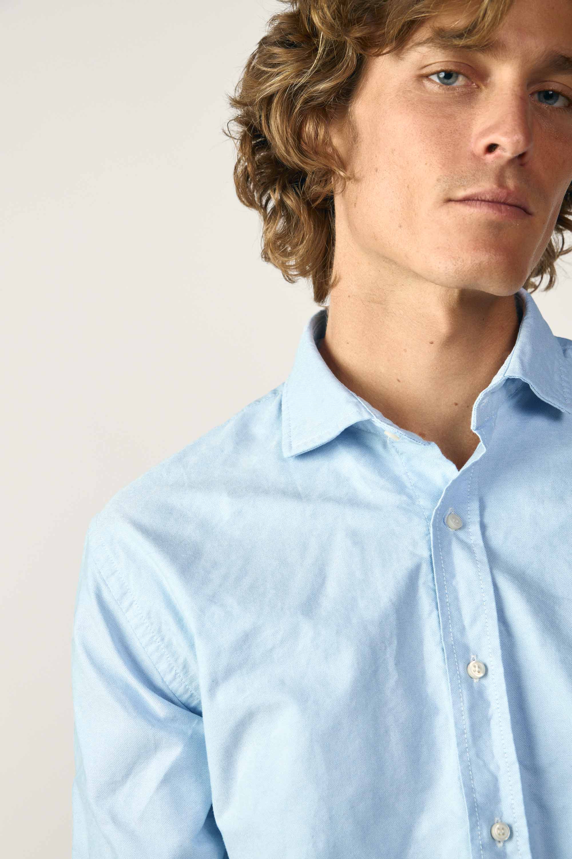 Camisa de Agodon - Oxford Azul - Fernando de Cárcer