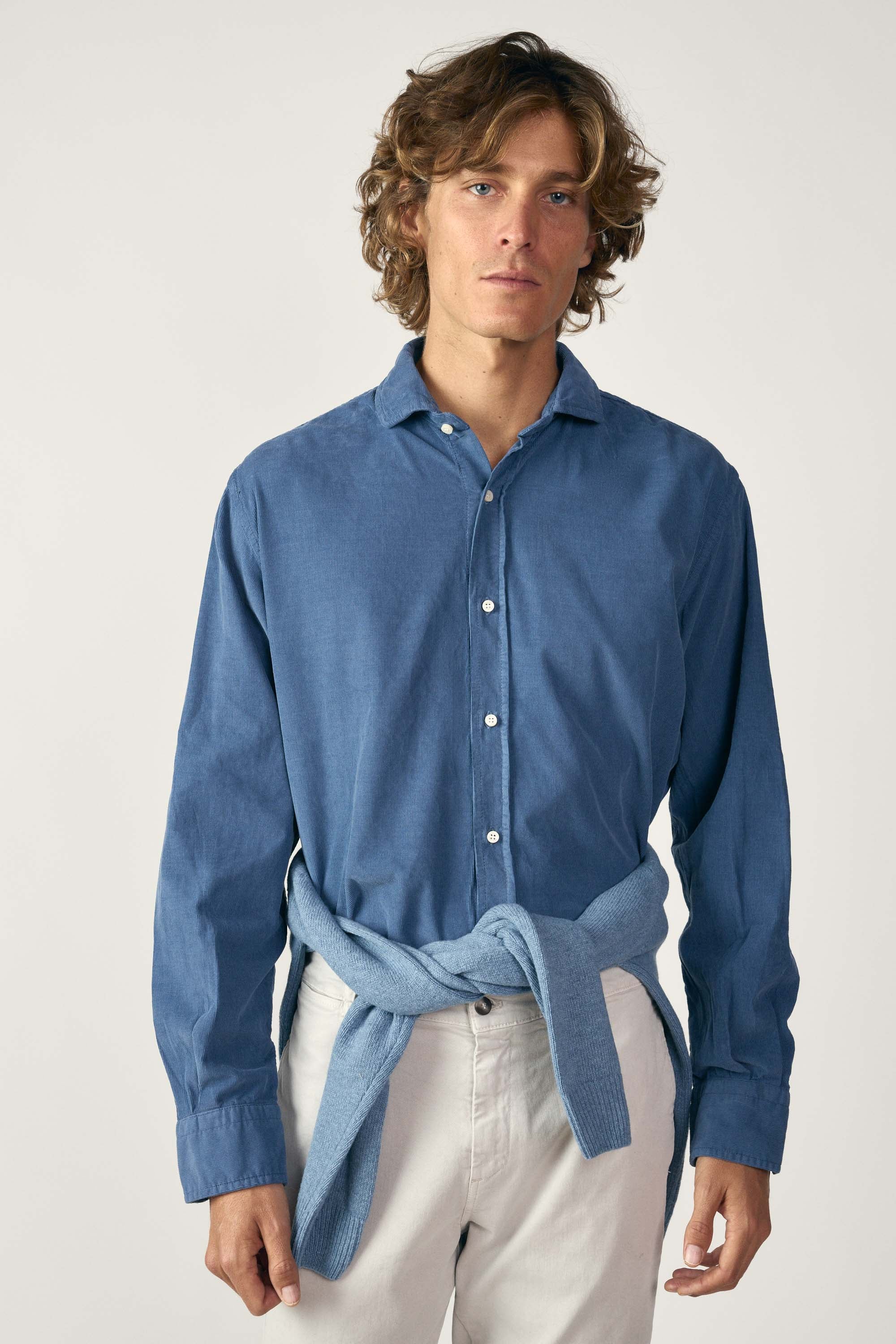 Camisa Micropana - Azul Marino