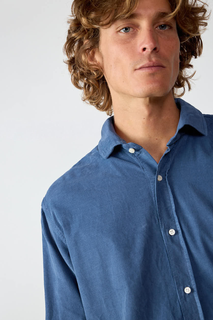 Camisa Micropana - Azul Marino