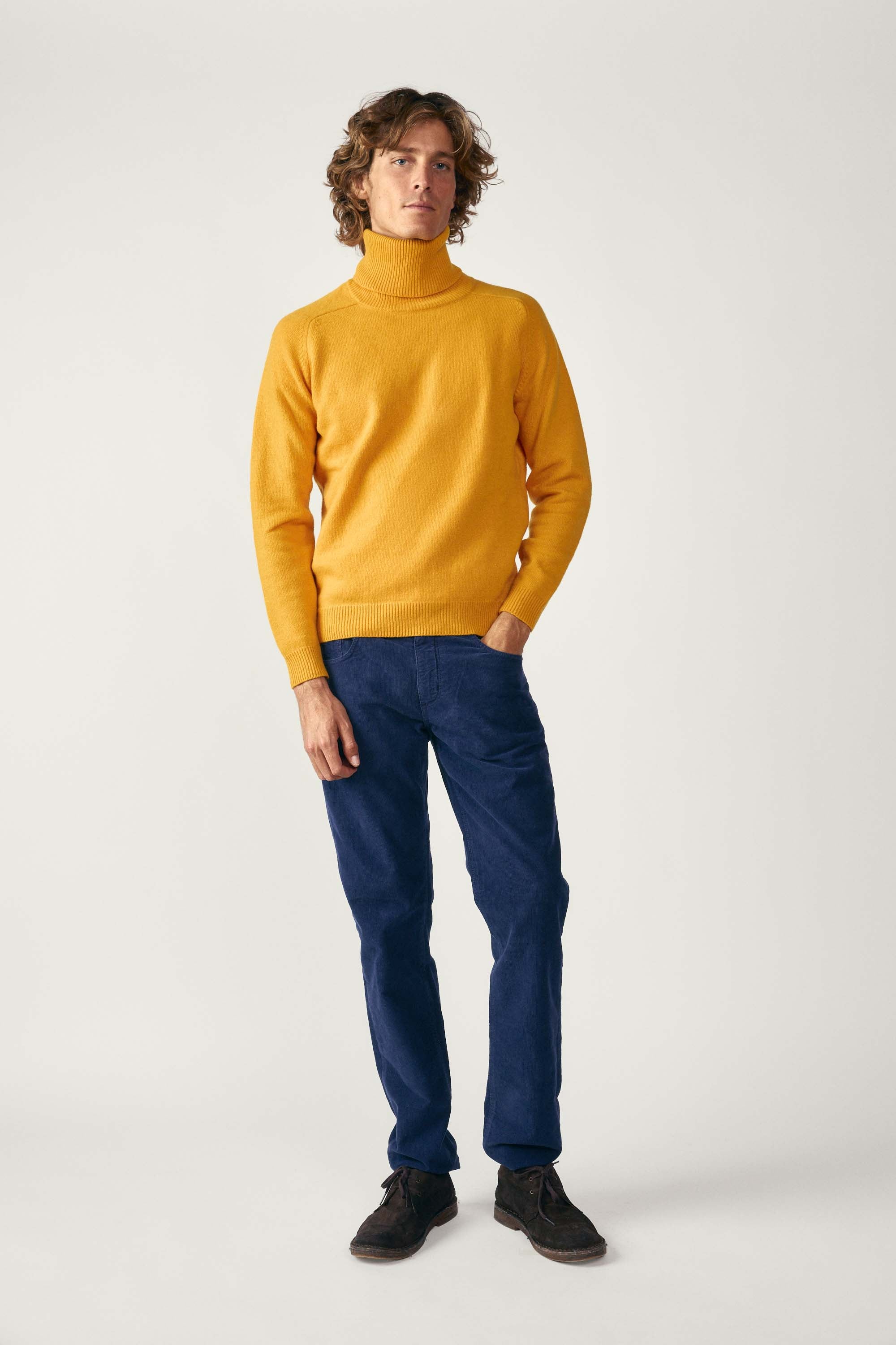 Jersey Cuello Vuelto Lambswool - Piña