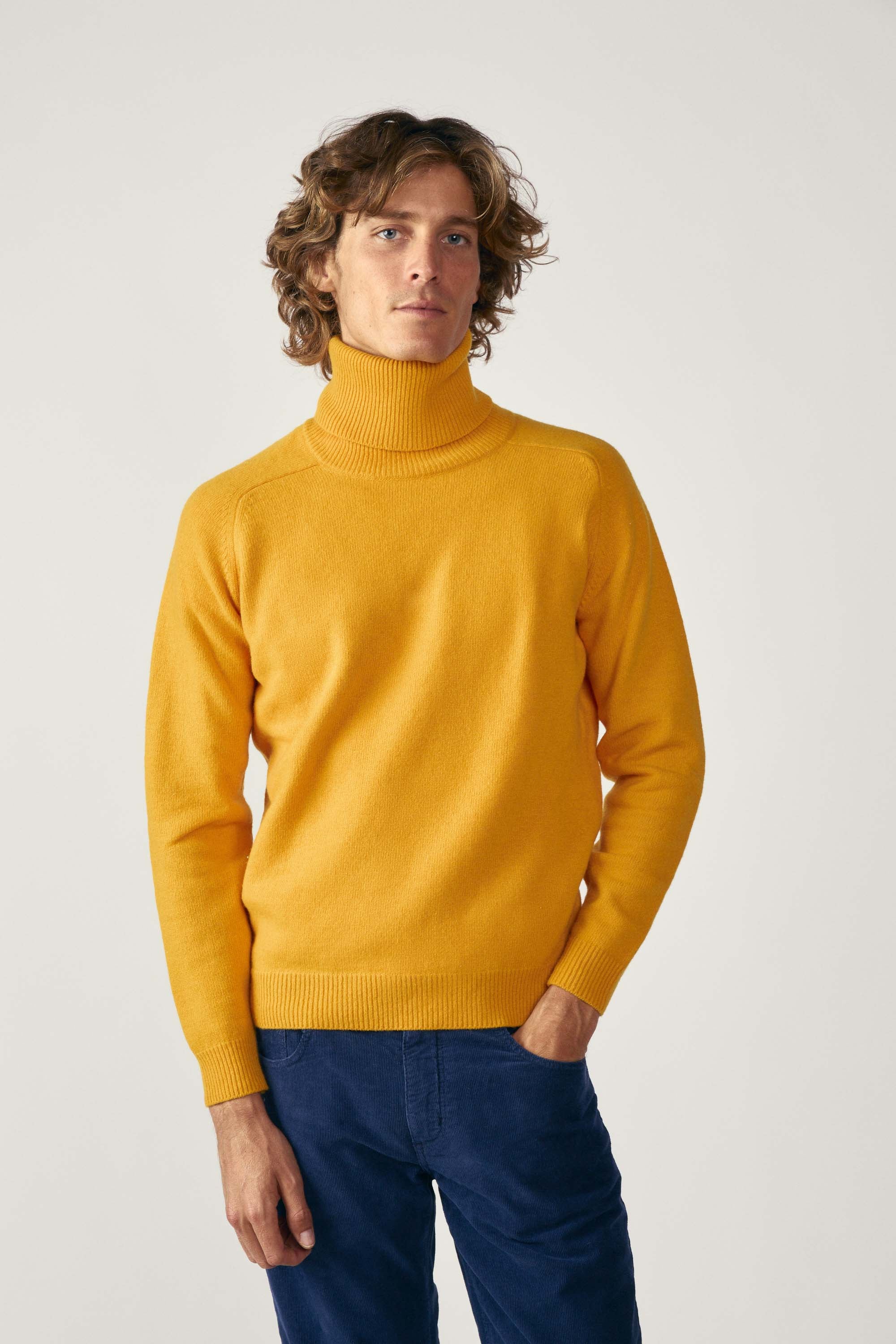 Jersey Cuello Vuelto Lambswool - Piña