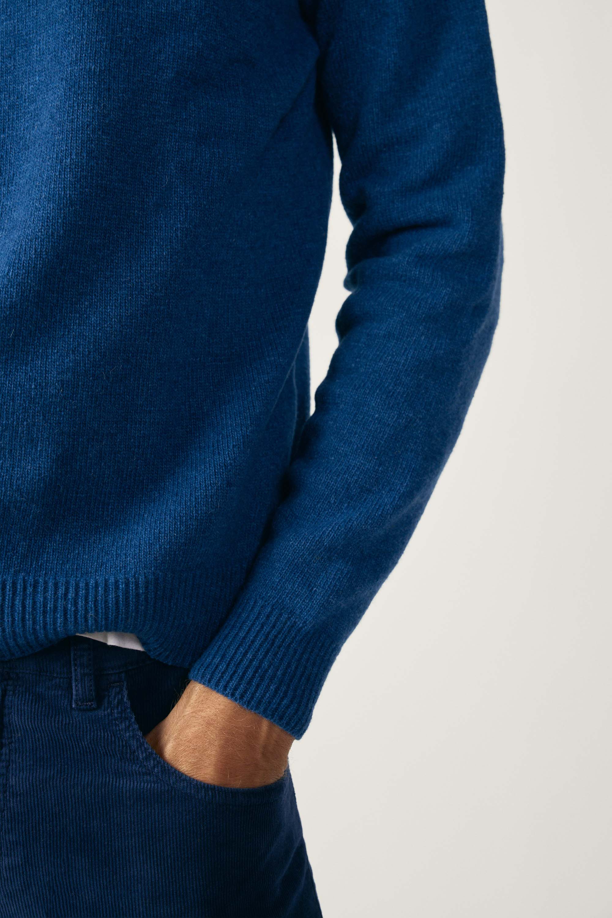 Jersey Cuello Vuelto Lambswool - Azul