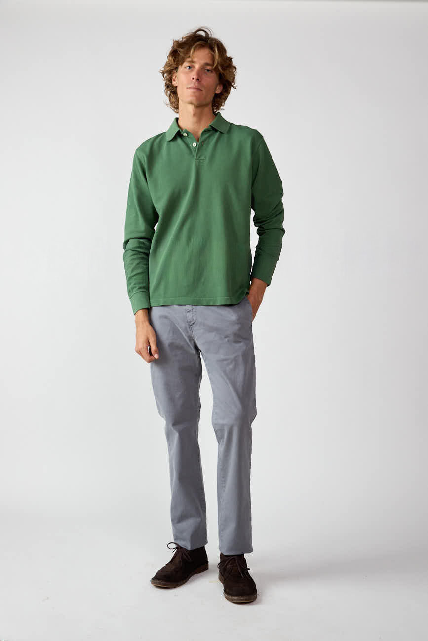 Polo Manga Larga - Verde