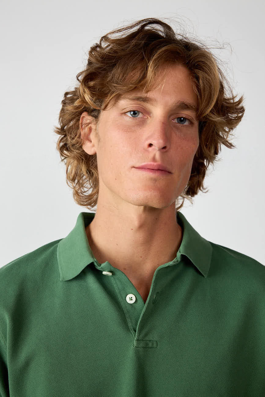 Polo Manga Larga - Verde