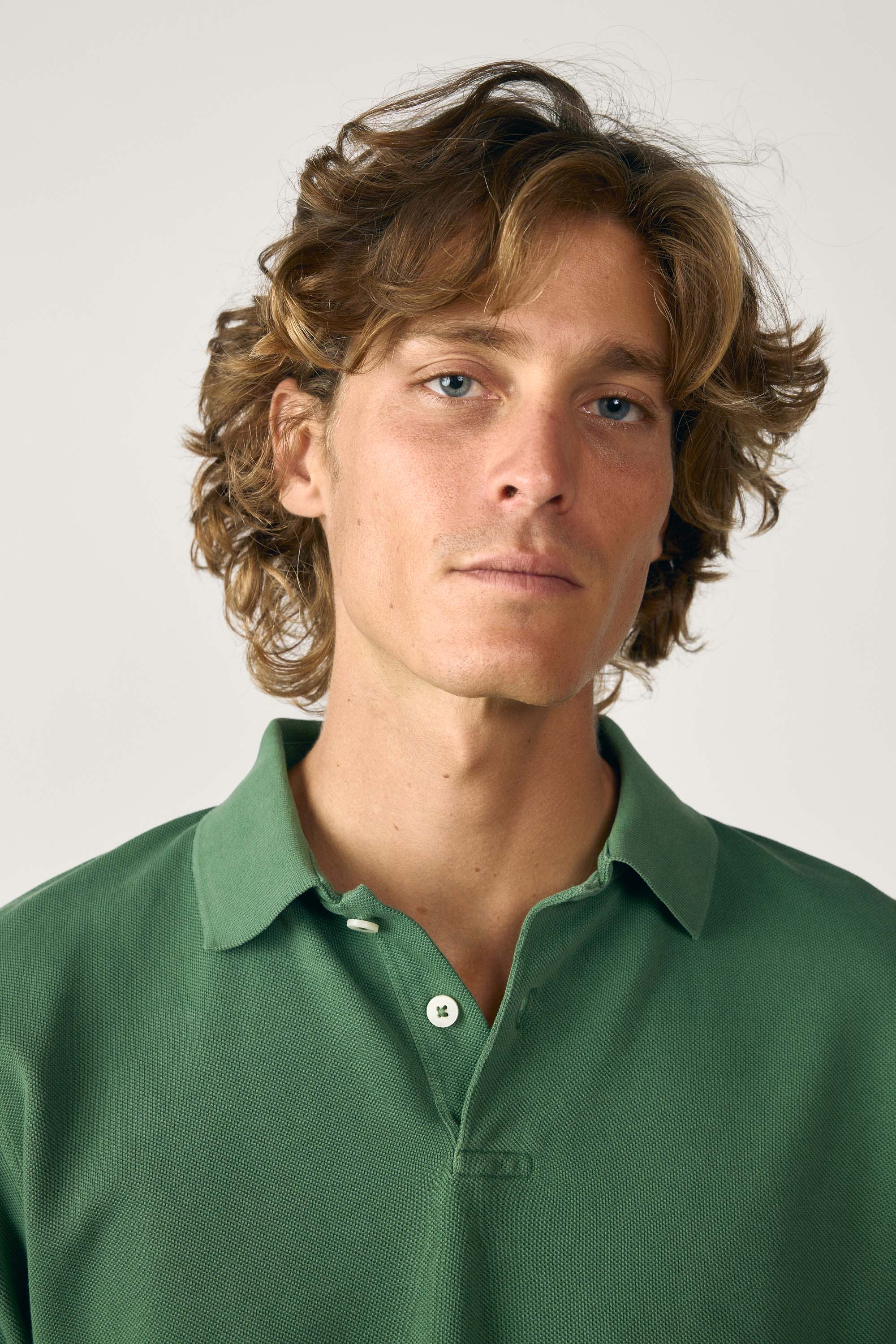 Polo Manga Larga - Verde