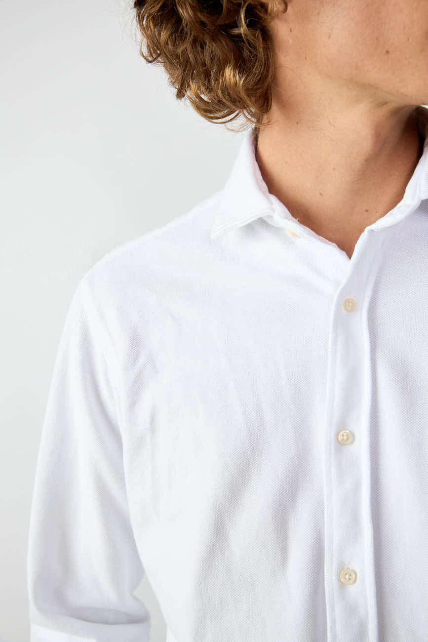 Camisa de Piqué - Blanco