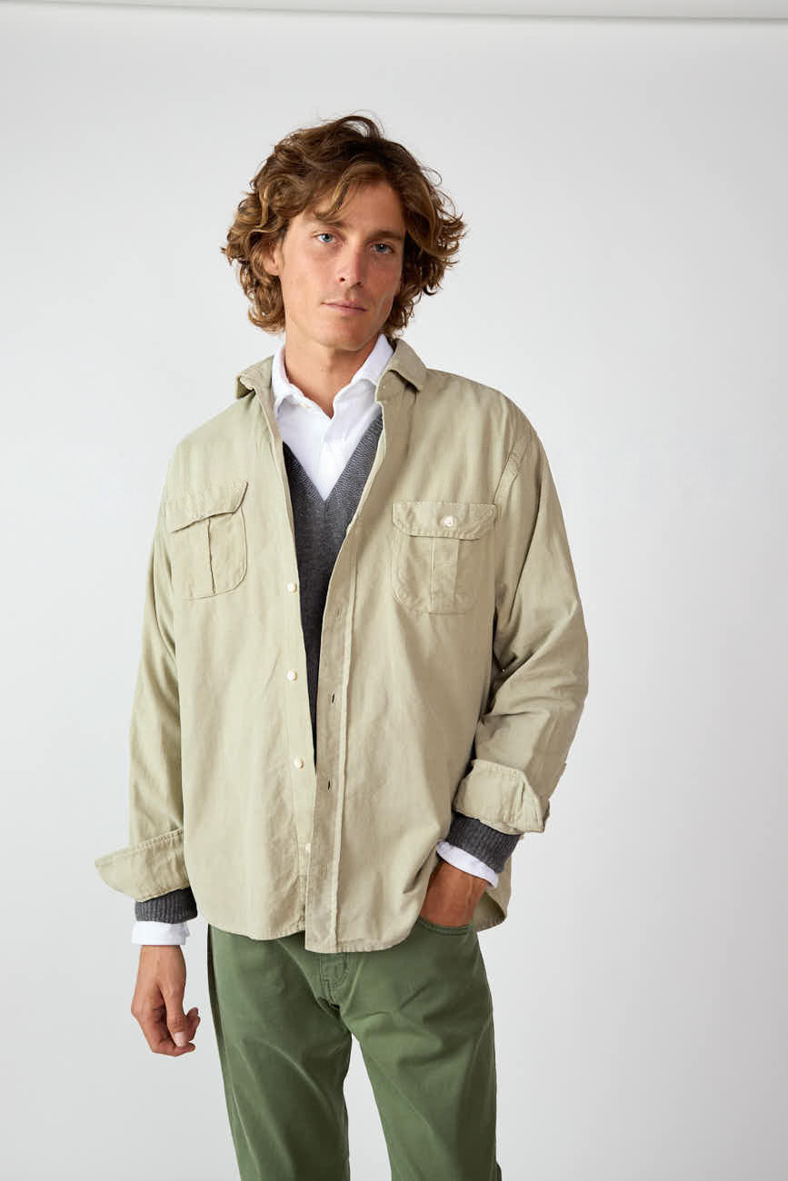 Camisa Micropana 2 Bolsillos - Camel