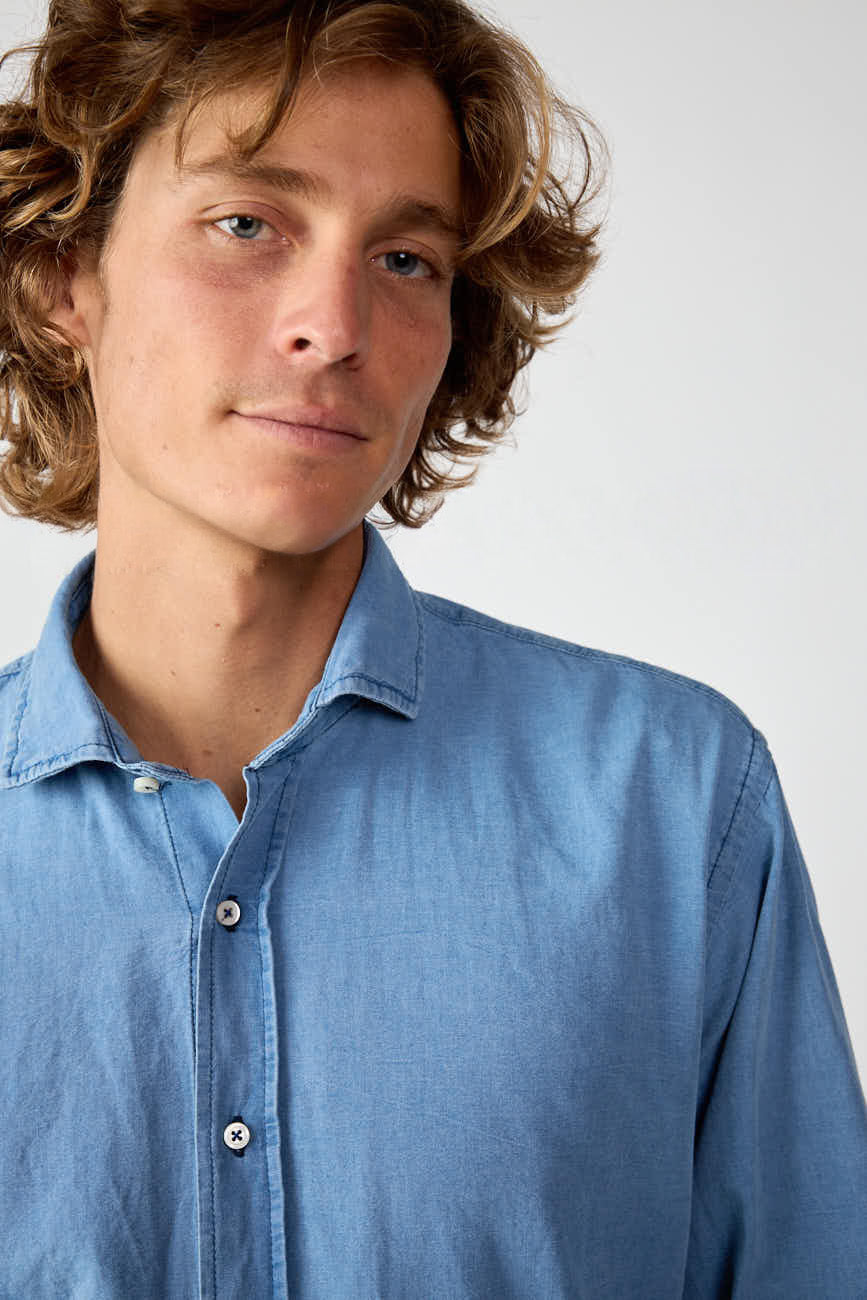 Camisa de Algodón - Vaquera Clara