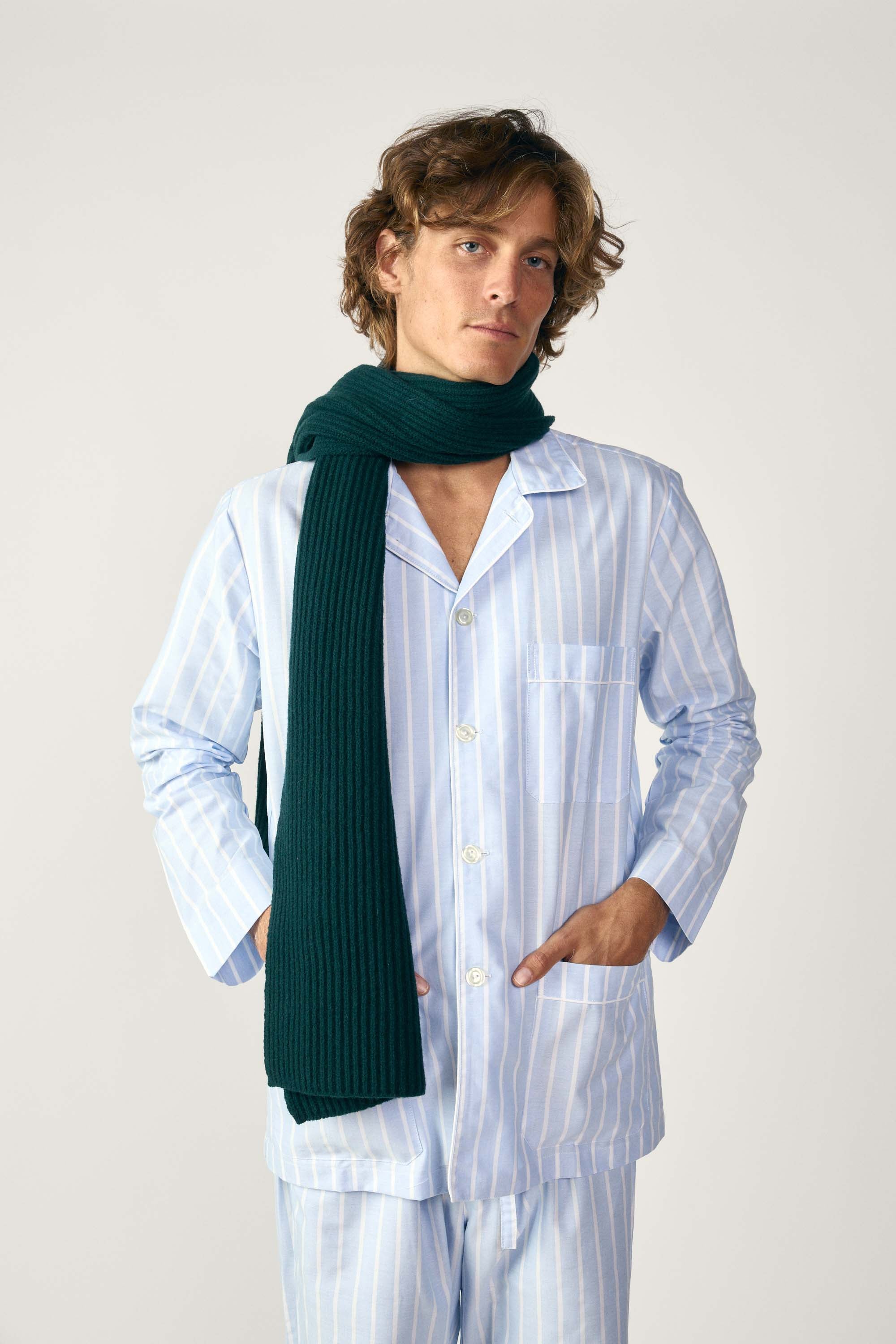 Pijama - Oxford Azul Celeste y Rayas