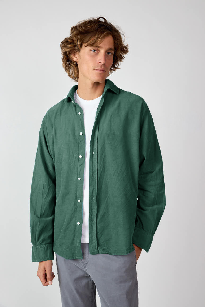 Camisa Micropana - Verde Botella