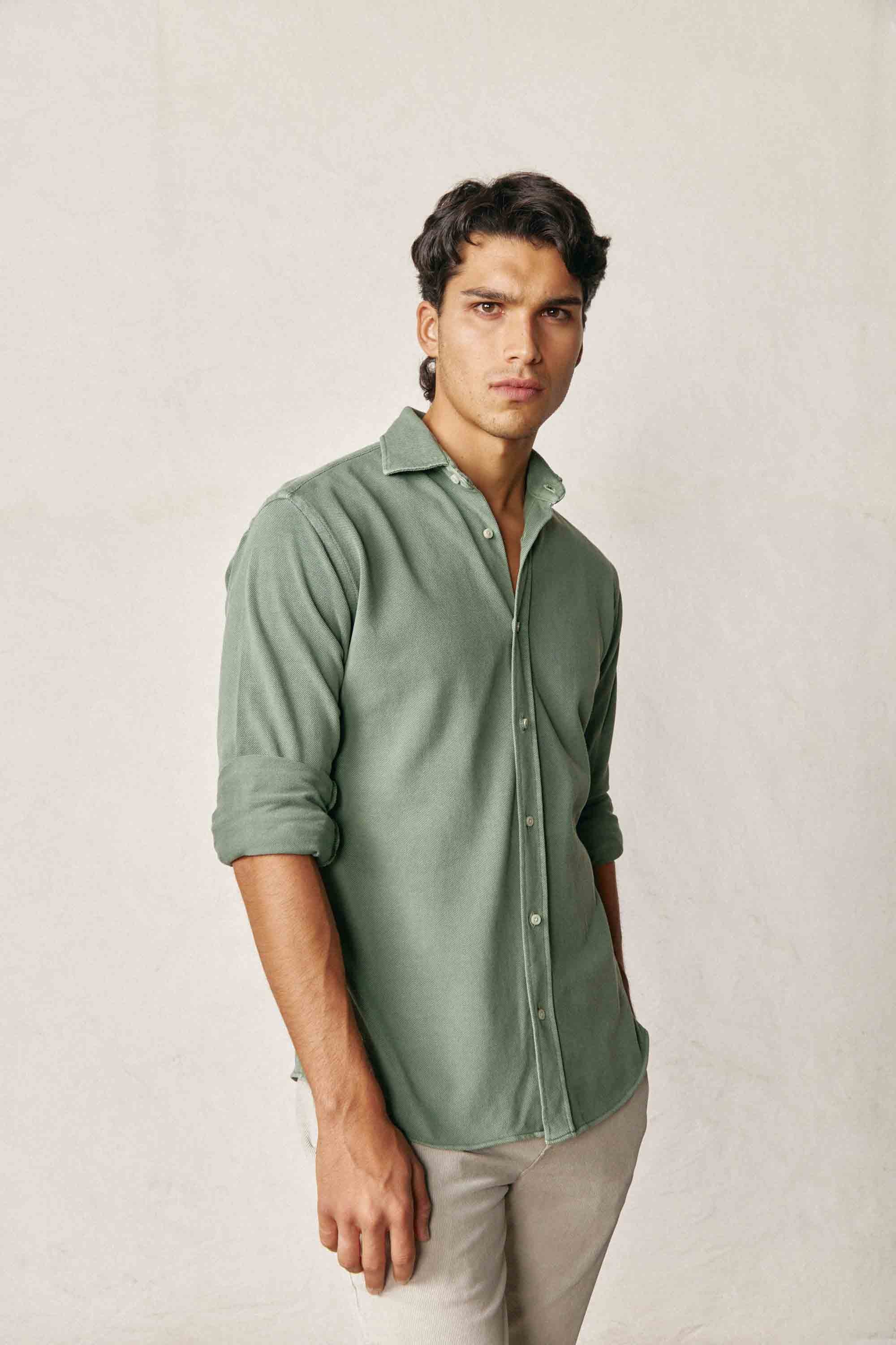 <tc>Shirt</tc> of Piqué - Green