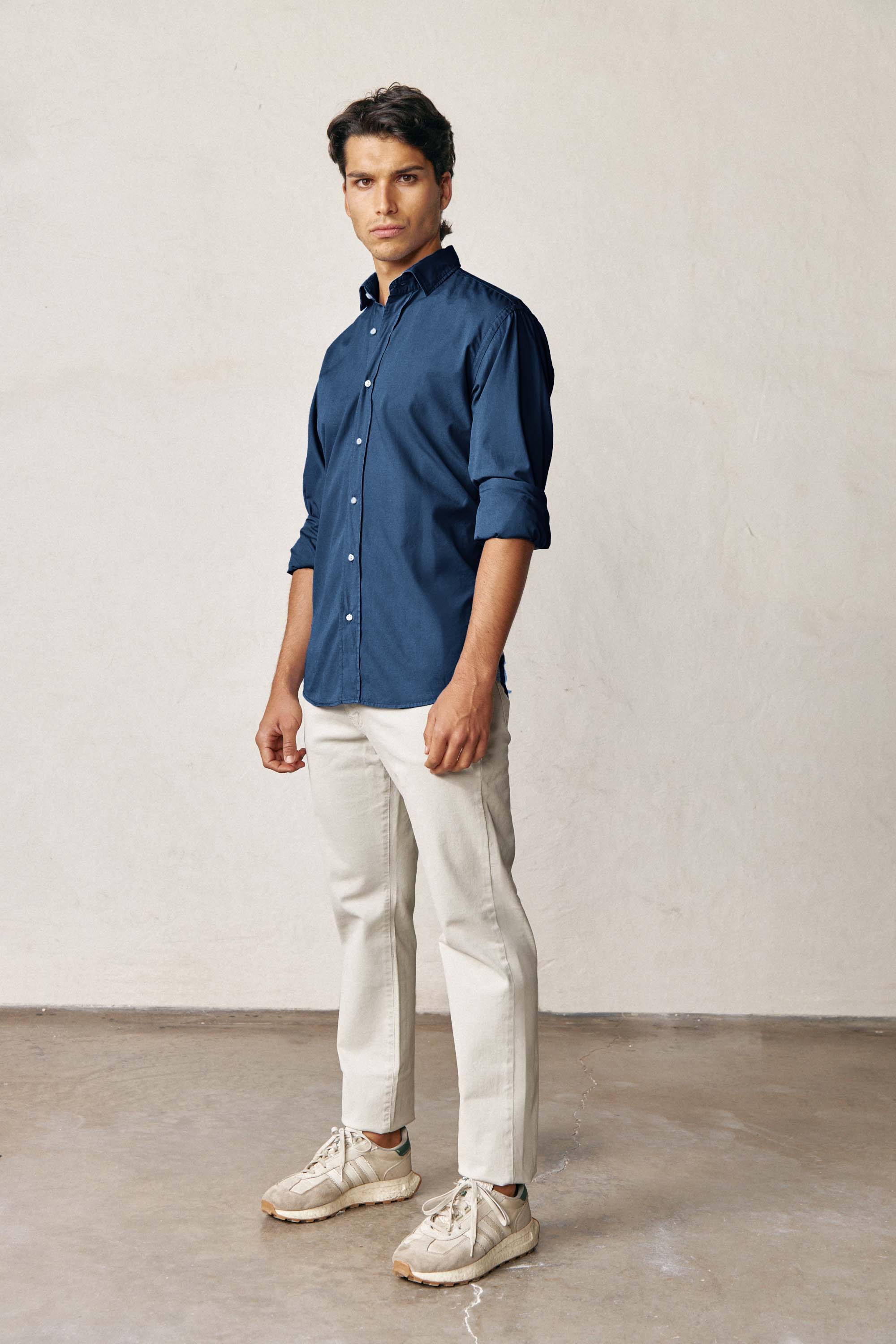Camisa de Popelín - Azul Marino