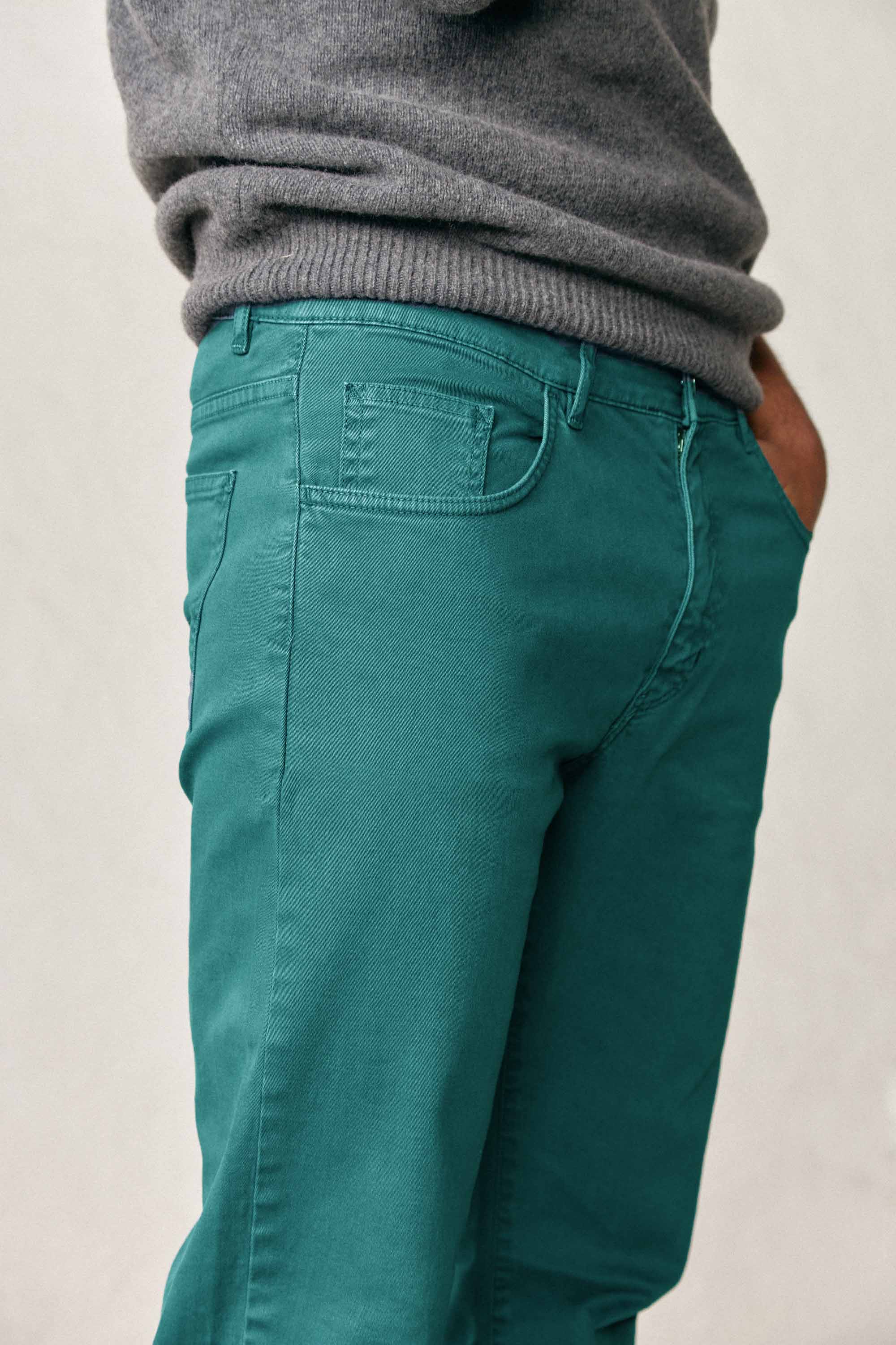 Pantalón Cinco Bolsillos - Verde Turquesa