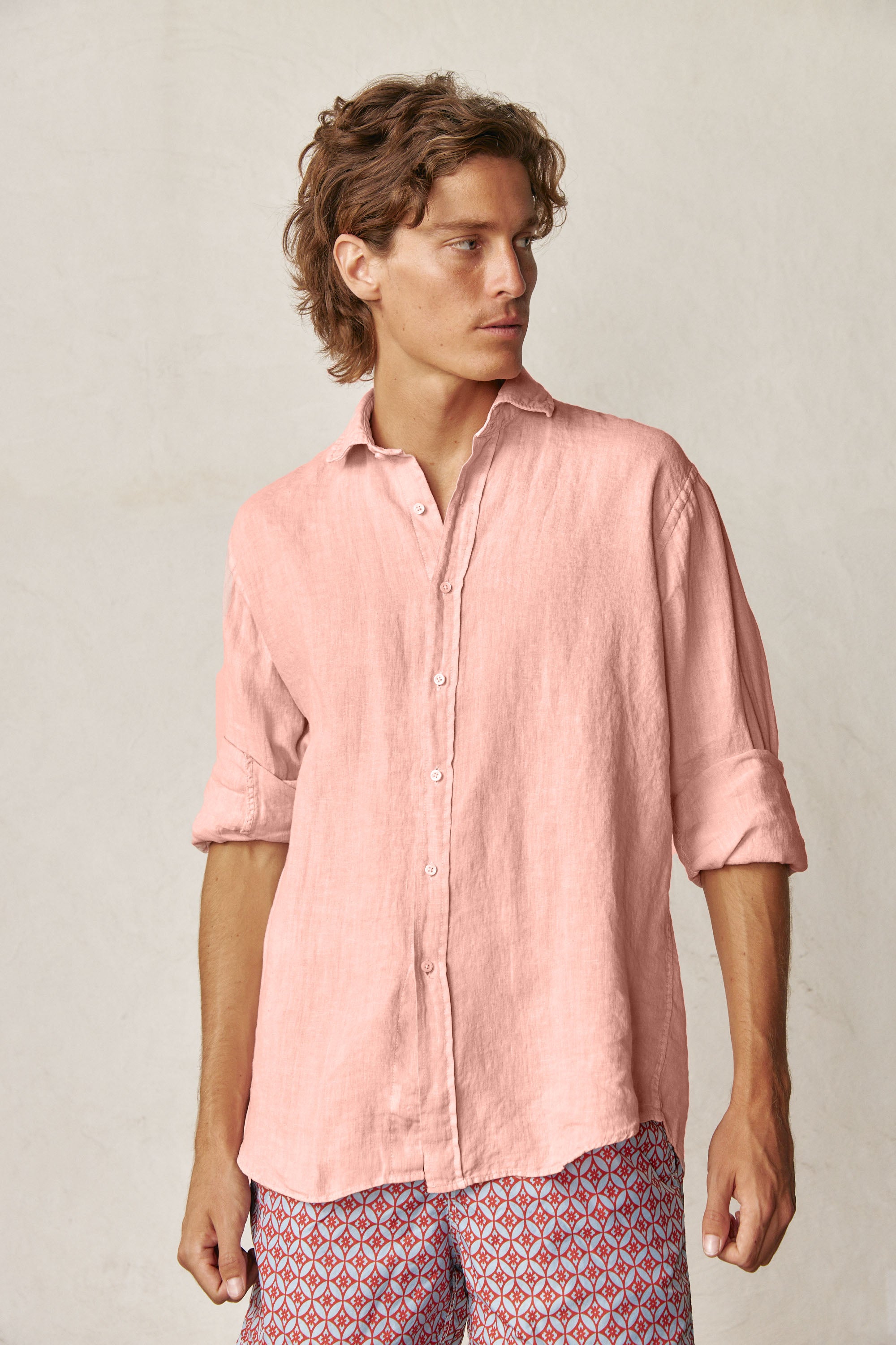 Camisa de Lino - Rosa - Fernando de Cárcer