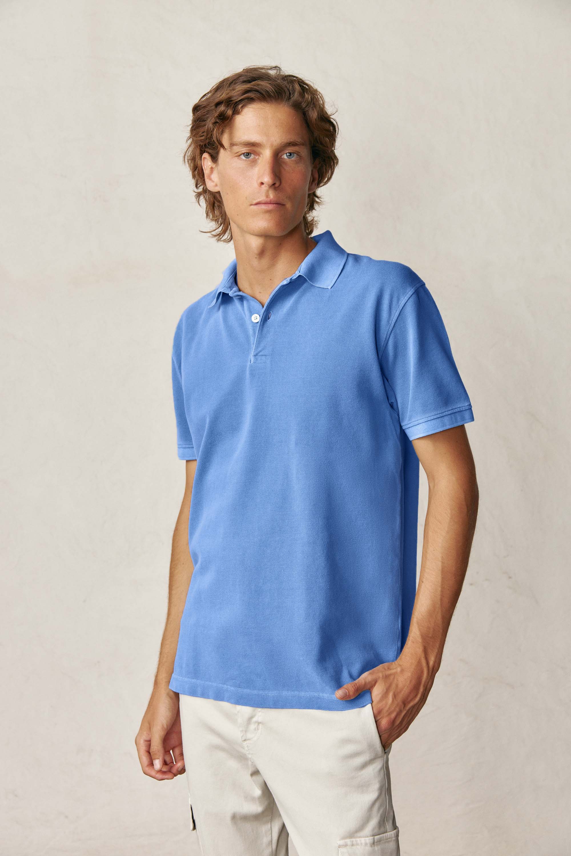 Polo Manga Corta - Azul - Fernando de Cárcer