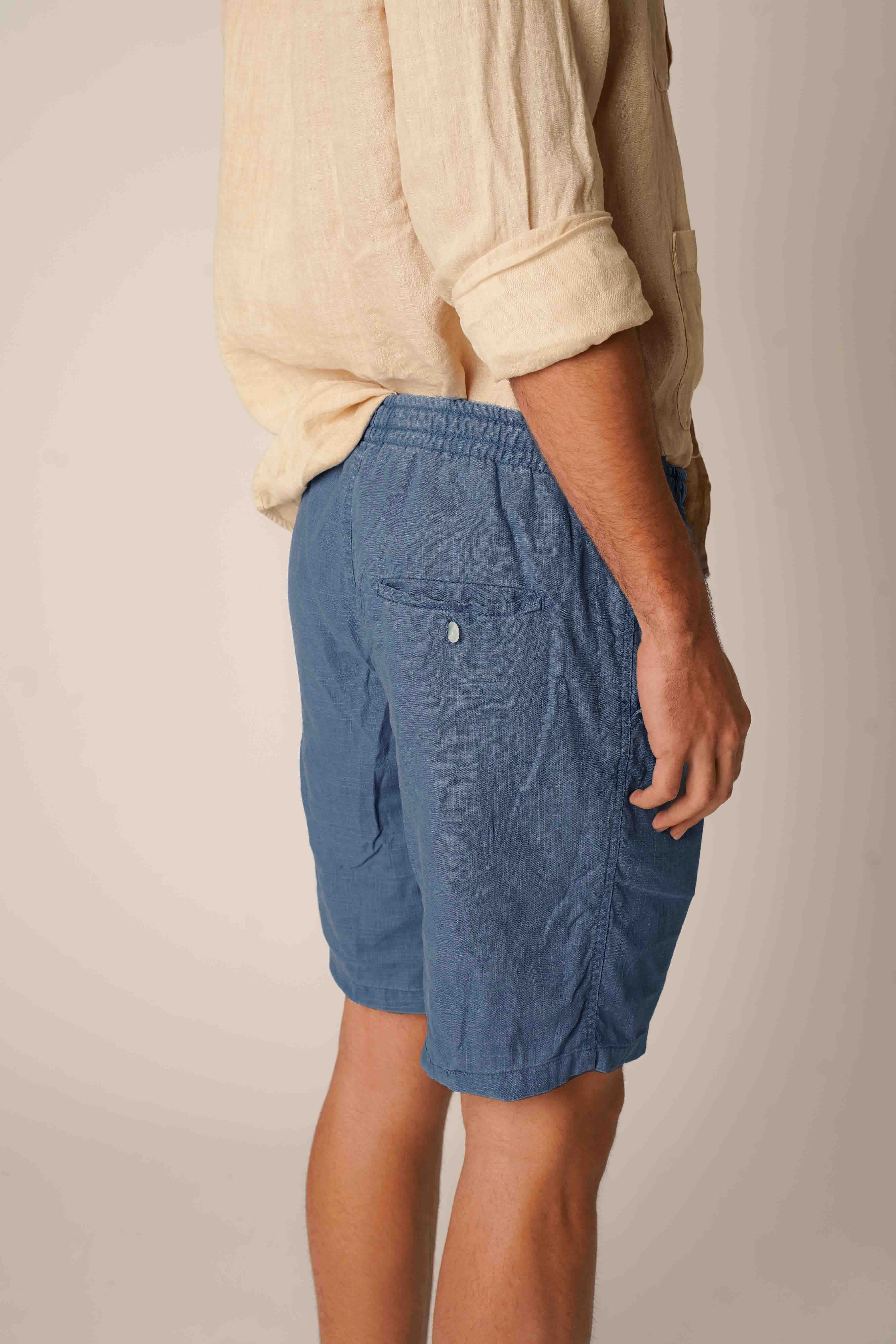 Bermudas de Lino - Azul Petróleo - Fernando de Cárcer