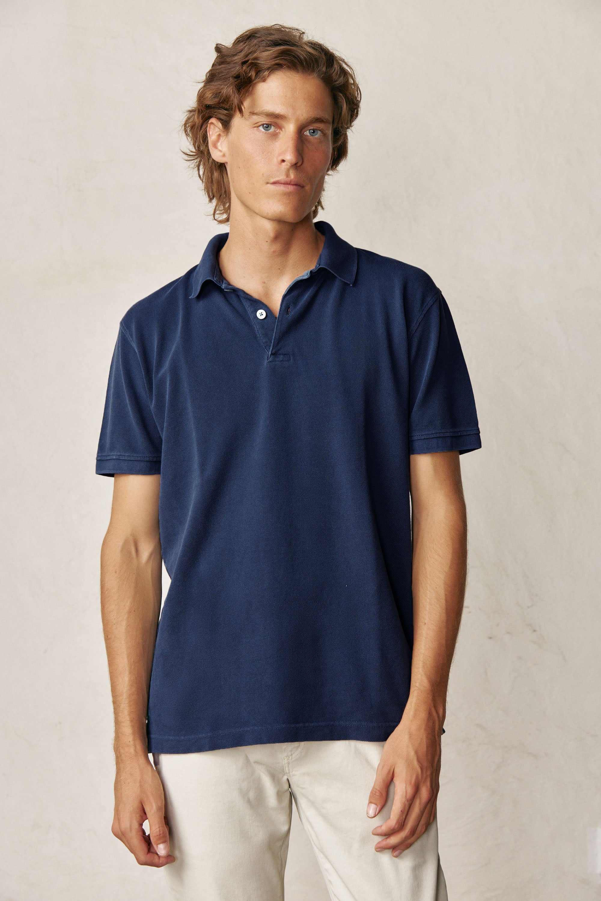 Polo Manga Corta - Azul Marino - Fernando de Cárcer