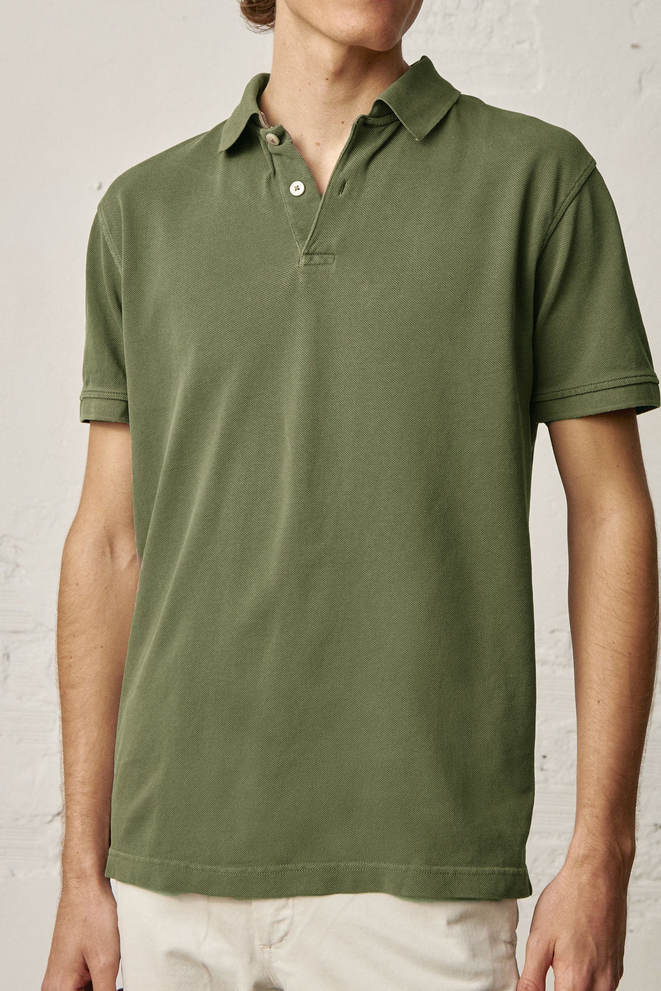 Polo Manga Corta - Verde Khaki - Fernando de Cárcer