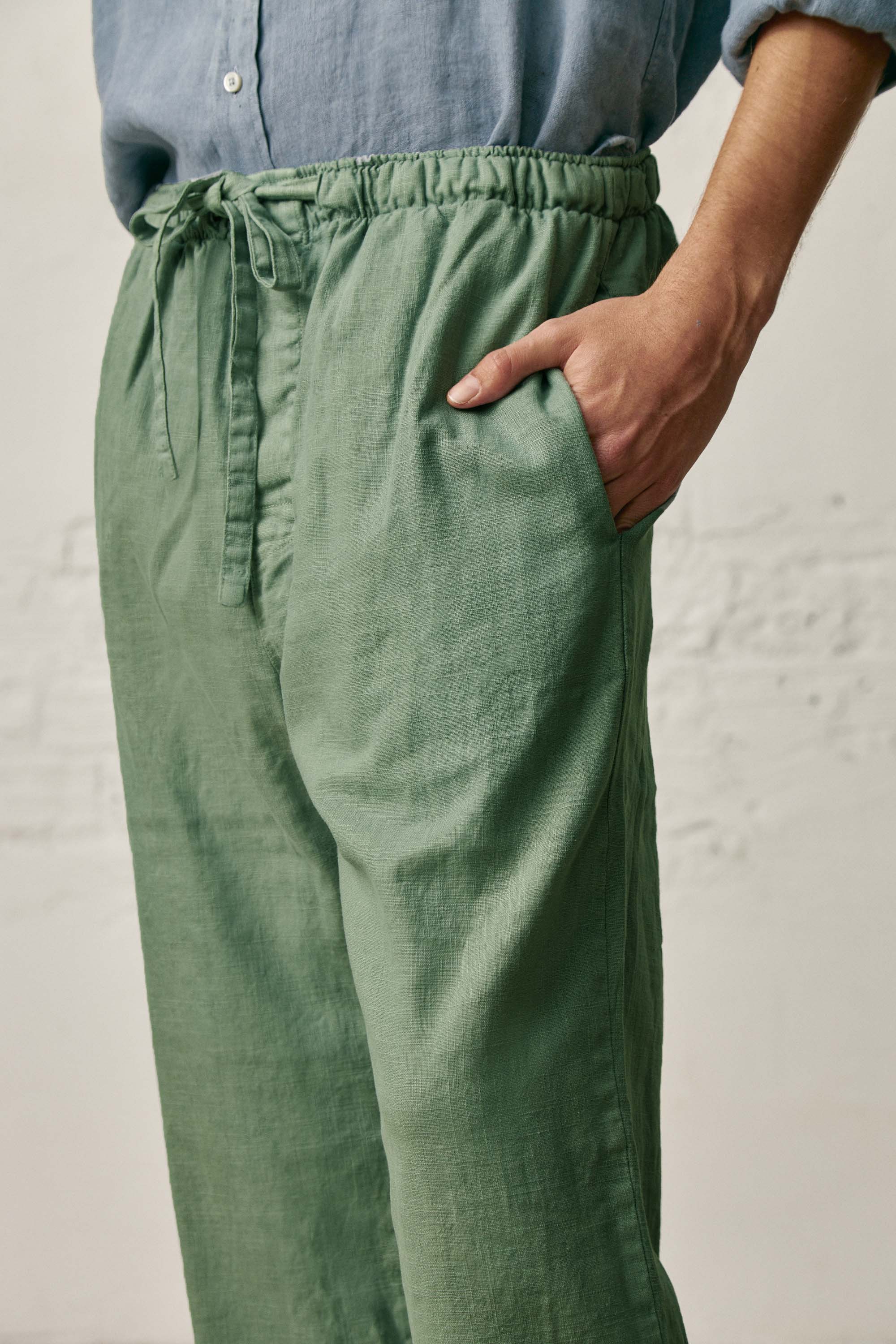 Pantalón Largo Lino - Verde - Fernando de Cárcer