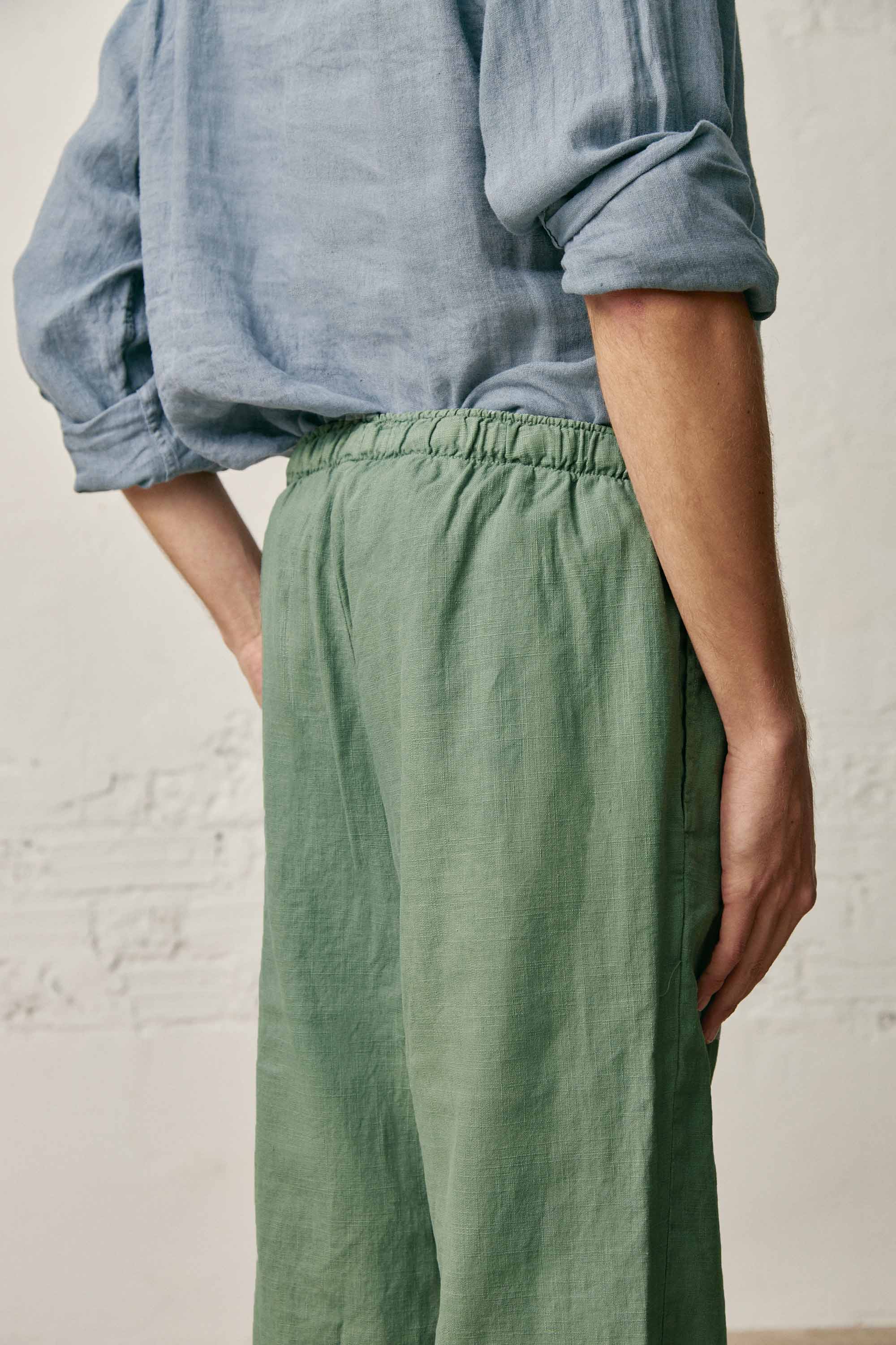 Pantalón Largo Lino - Verde - Fernando de Cárcer