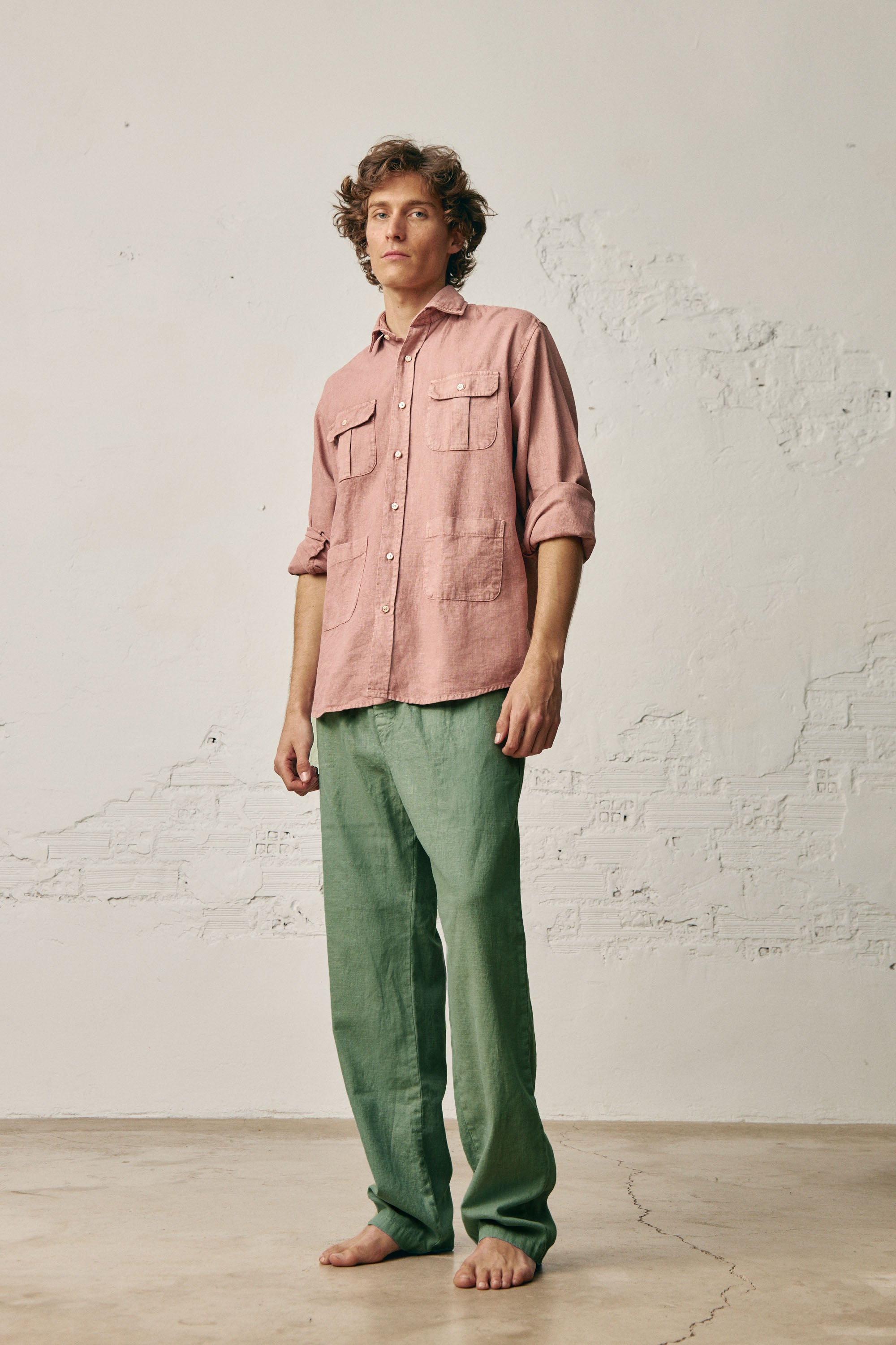 Pantalón Largo Lino - Verde - Fernando de Cárcer