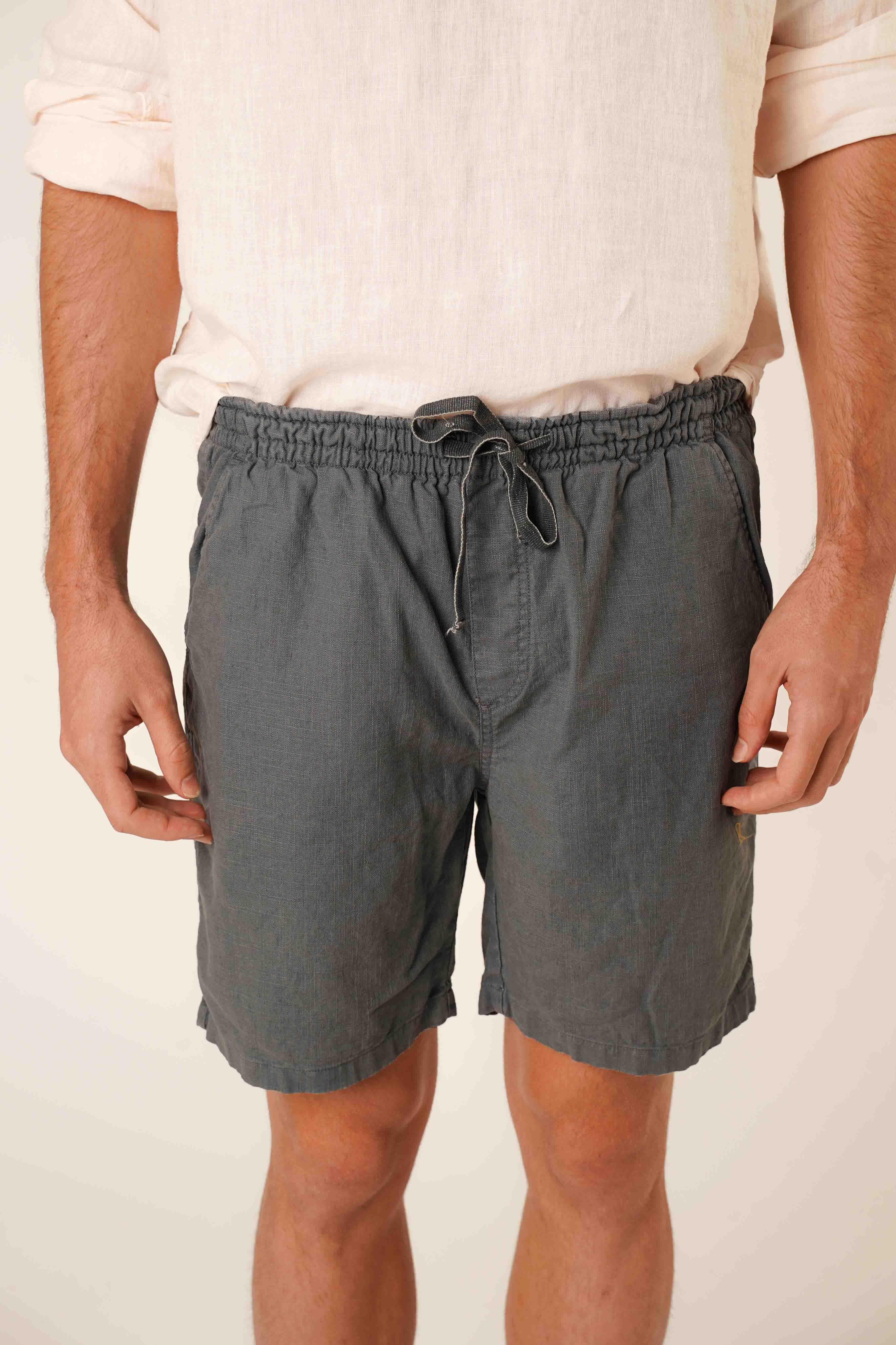 Bermudas de Lino - Gris Oscuro - Fernando de Cárcer
