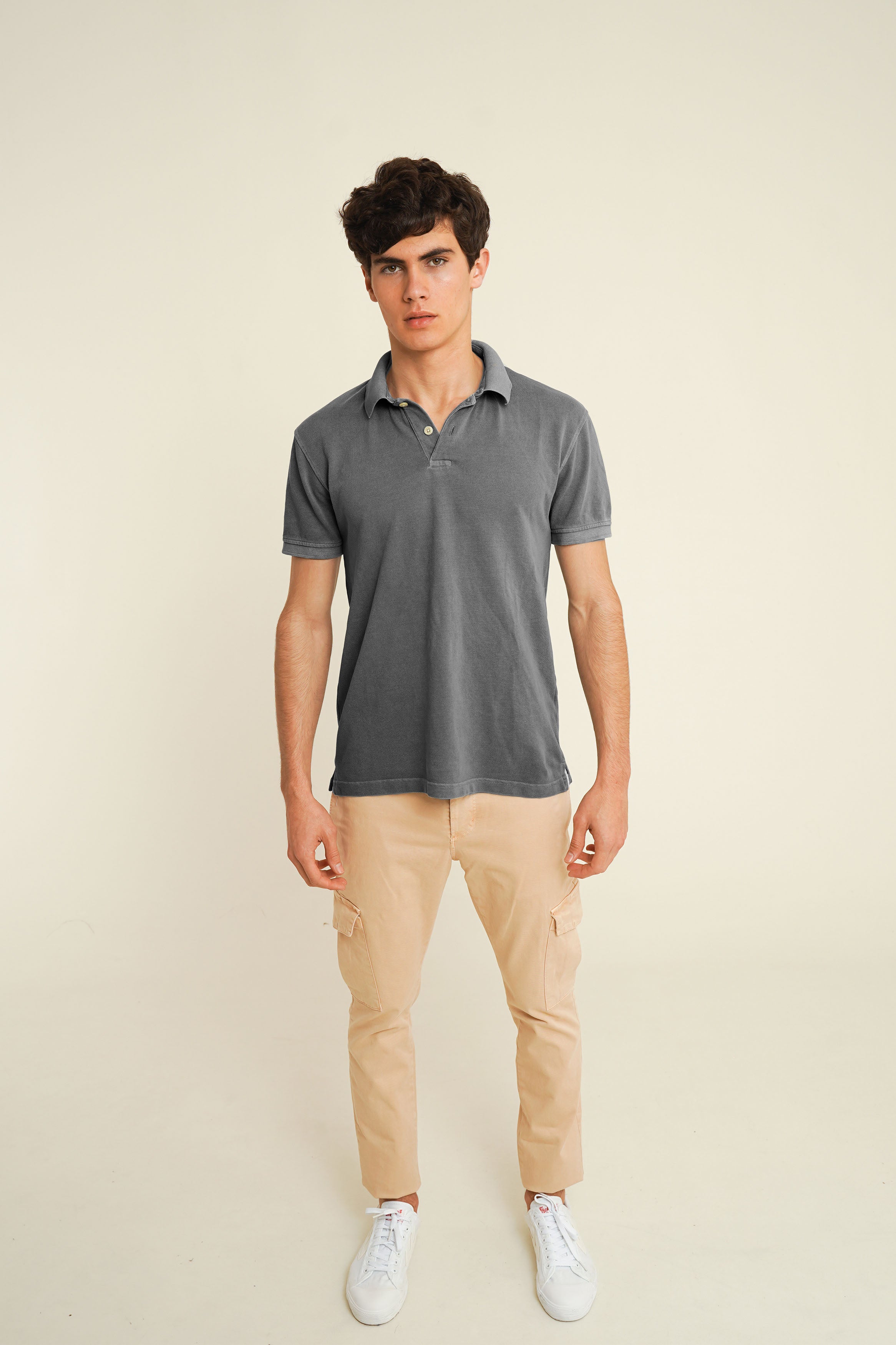 Polo Manga Corta - Plomo - Fernando de Cárcer