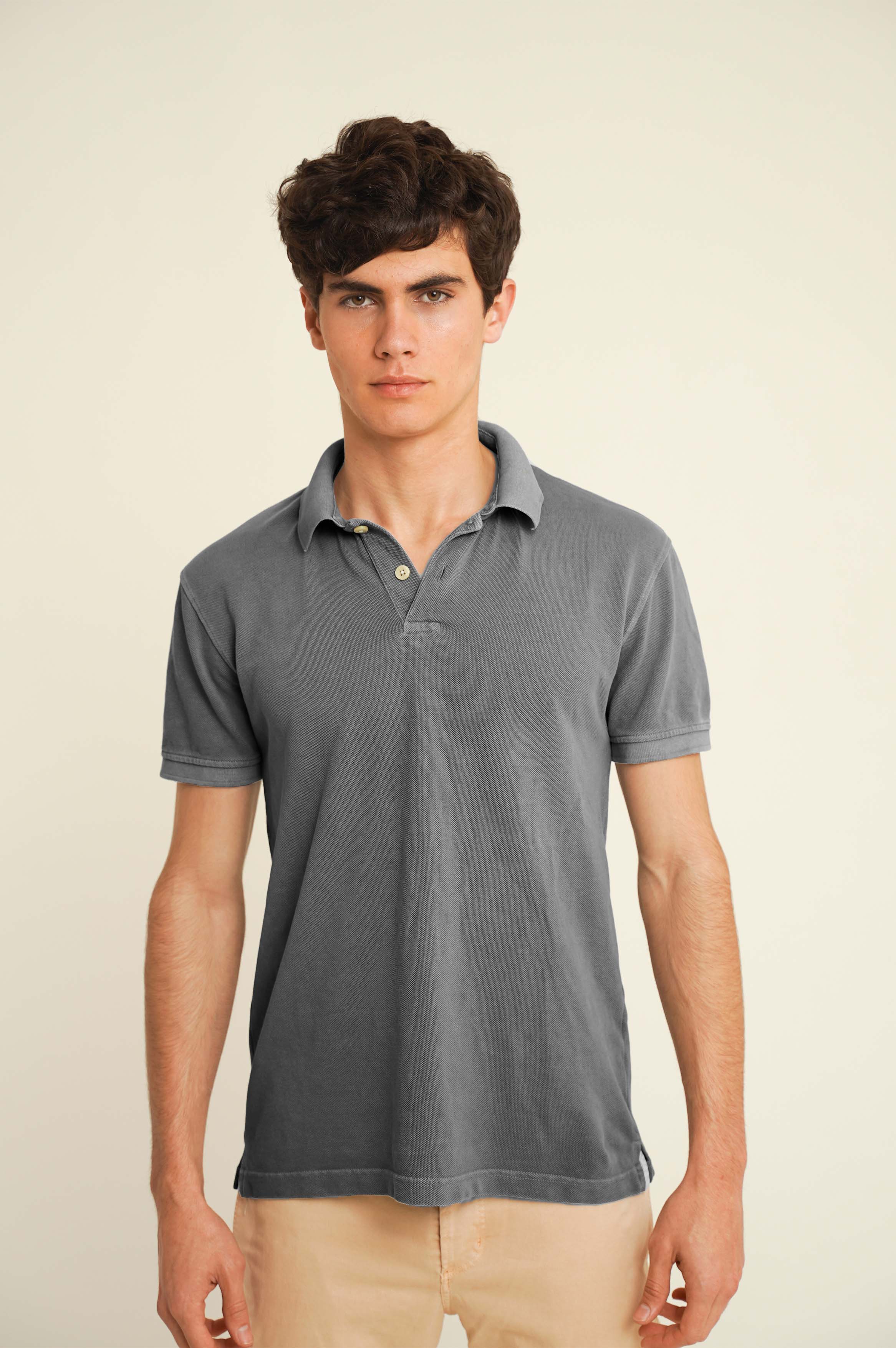 Polo Manga Corta - Plomo - Fernando de Cárcer