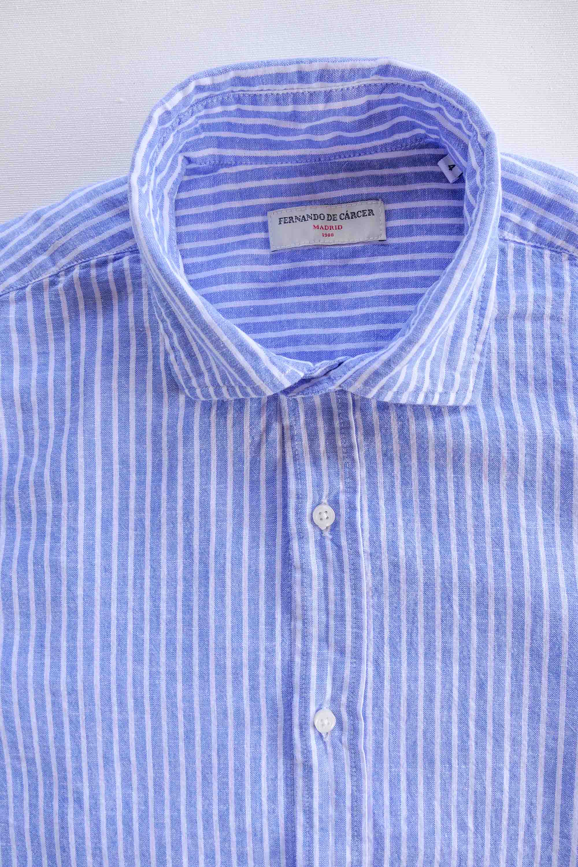 Camisa de Lino - Rayas Azul y Blanco