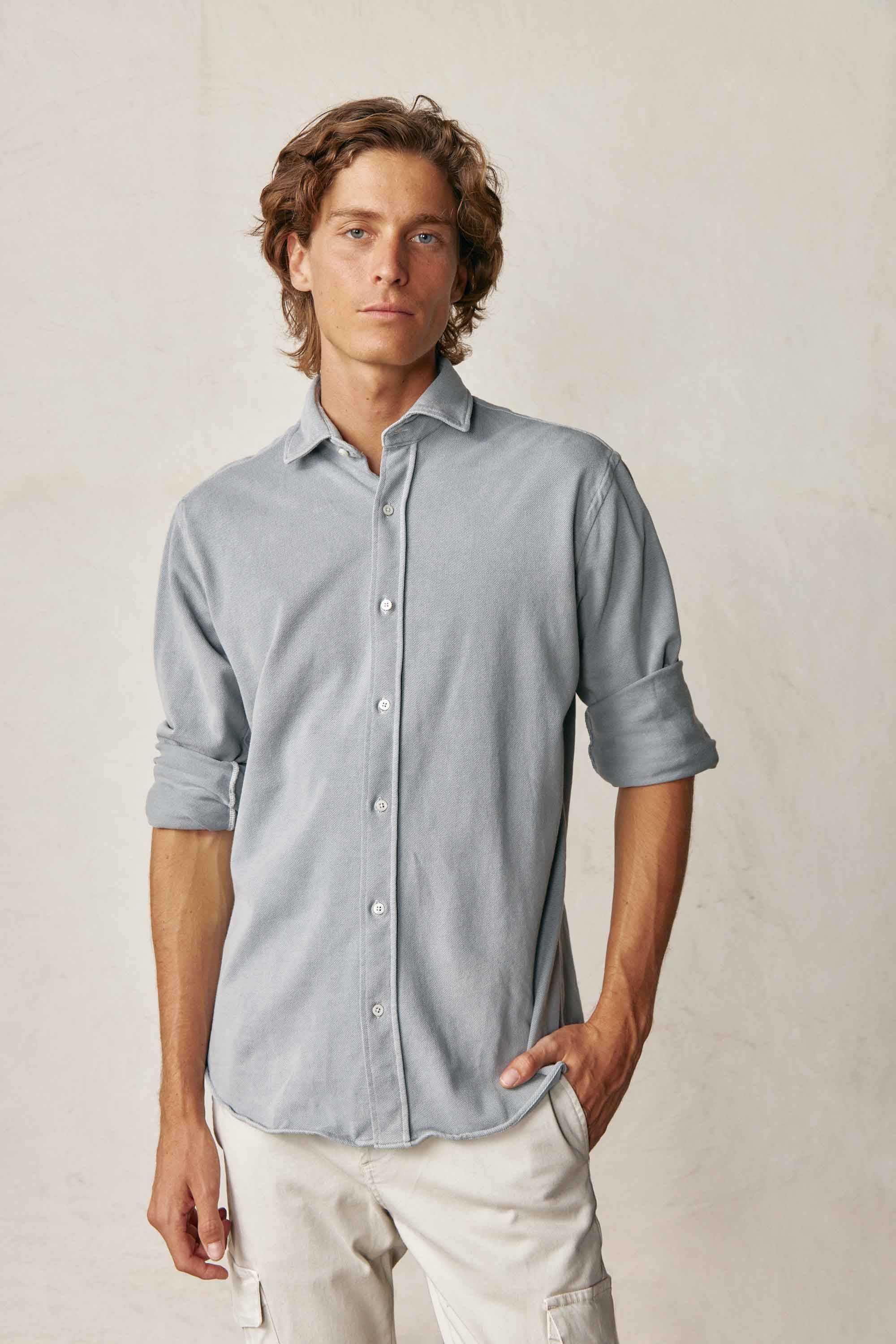 <tc>Shirt</tc> of Piqué - Gray
