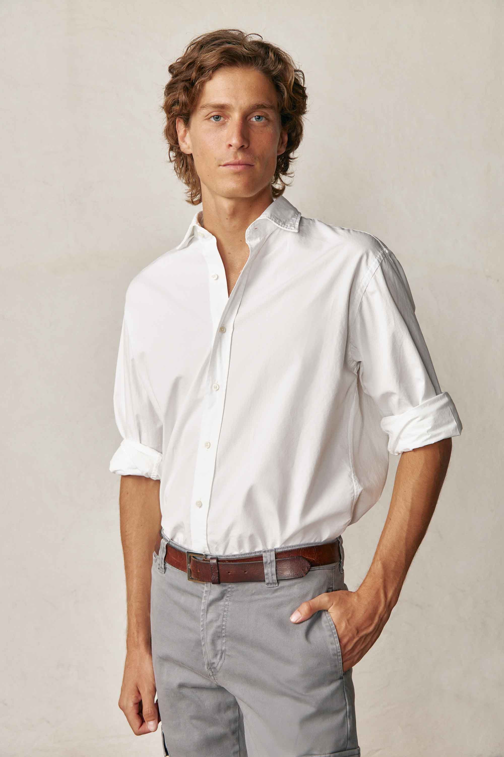 Camisa de Popelin - Blanco (Tejido Verano) - Fernando de Cárcer