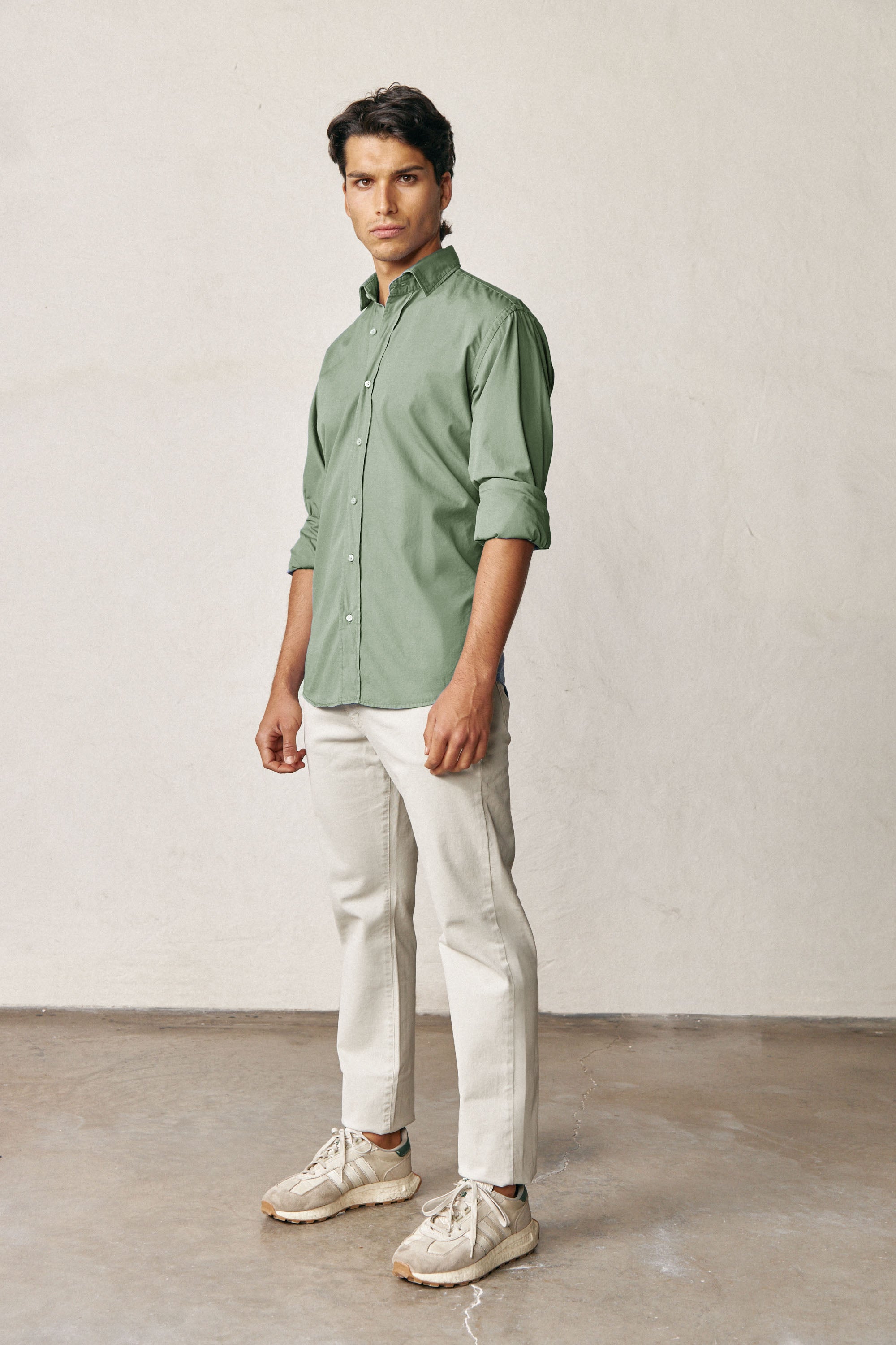 Camisa de Popelin - Verde