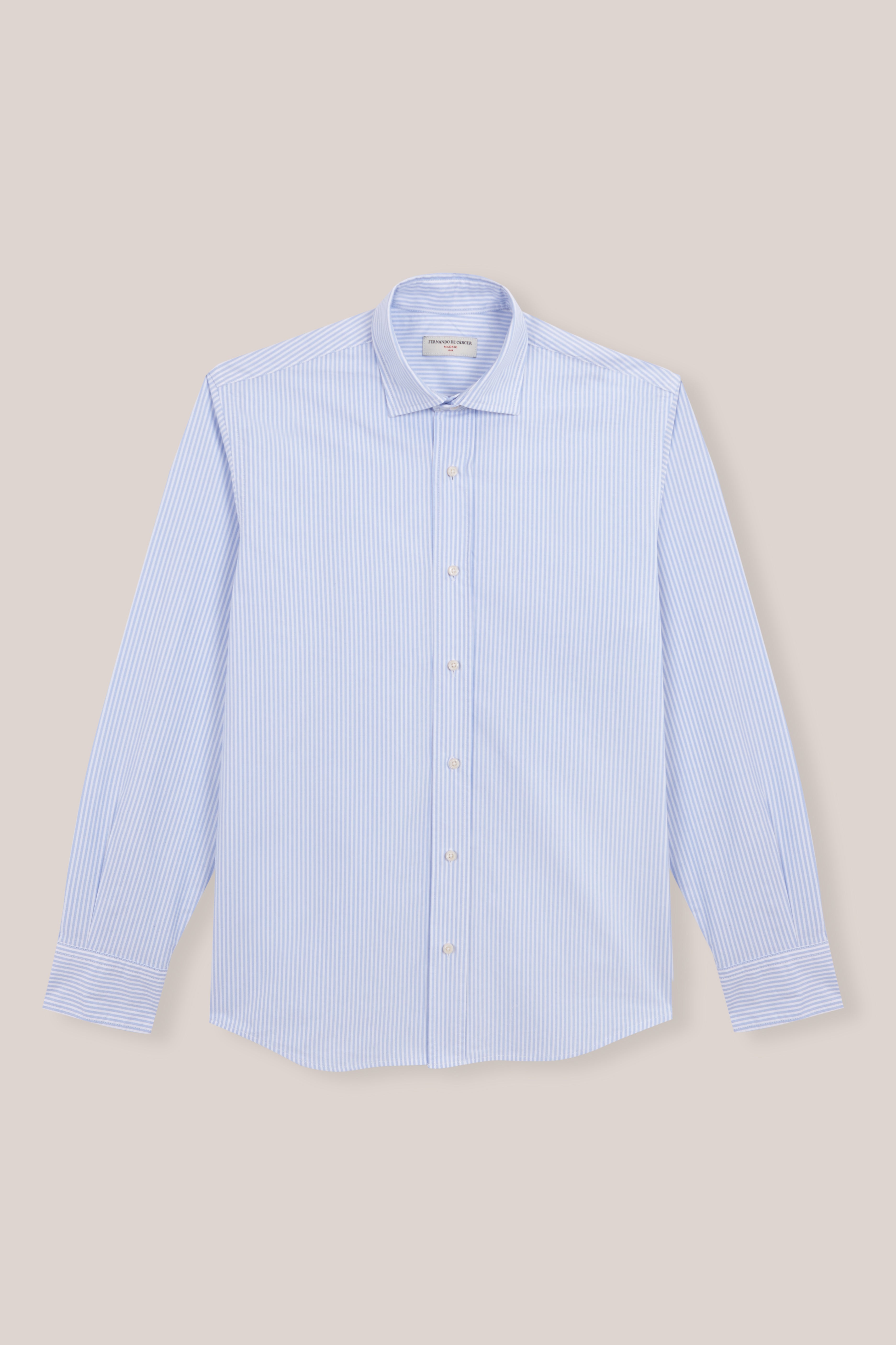 Camisa de Algodón - Rayas Azules y Blancas