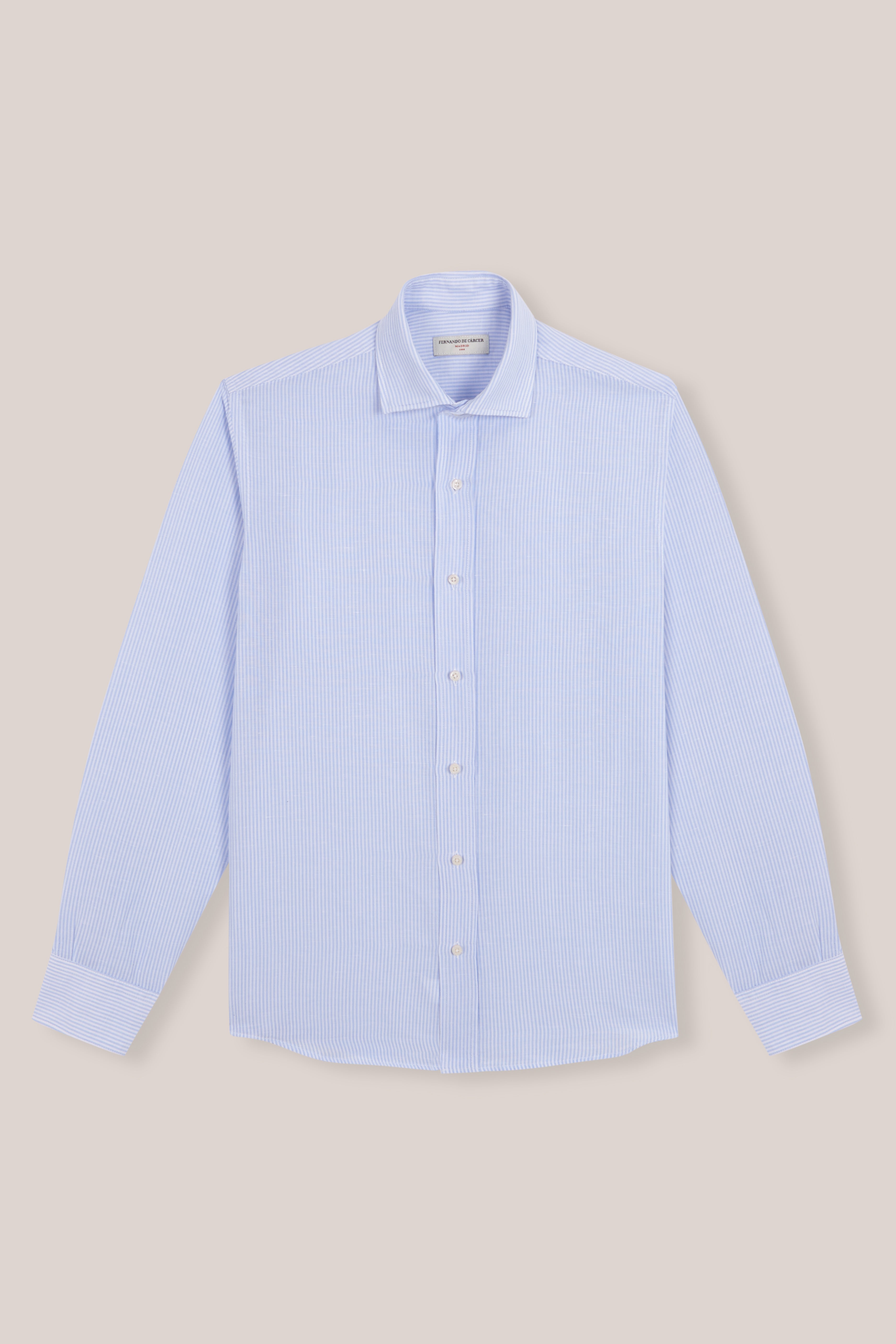 Camisa de Algodón - Rayas Azules Y Blancas