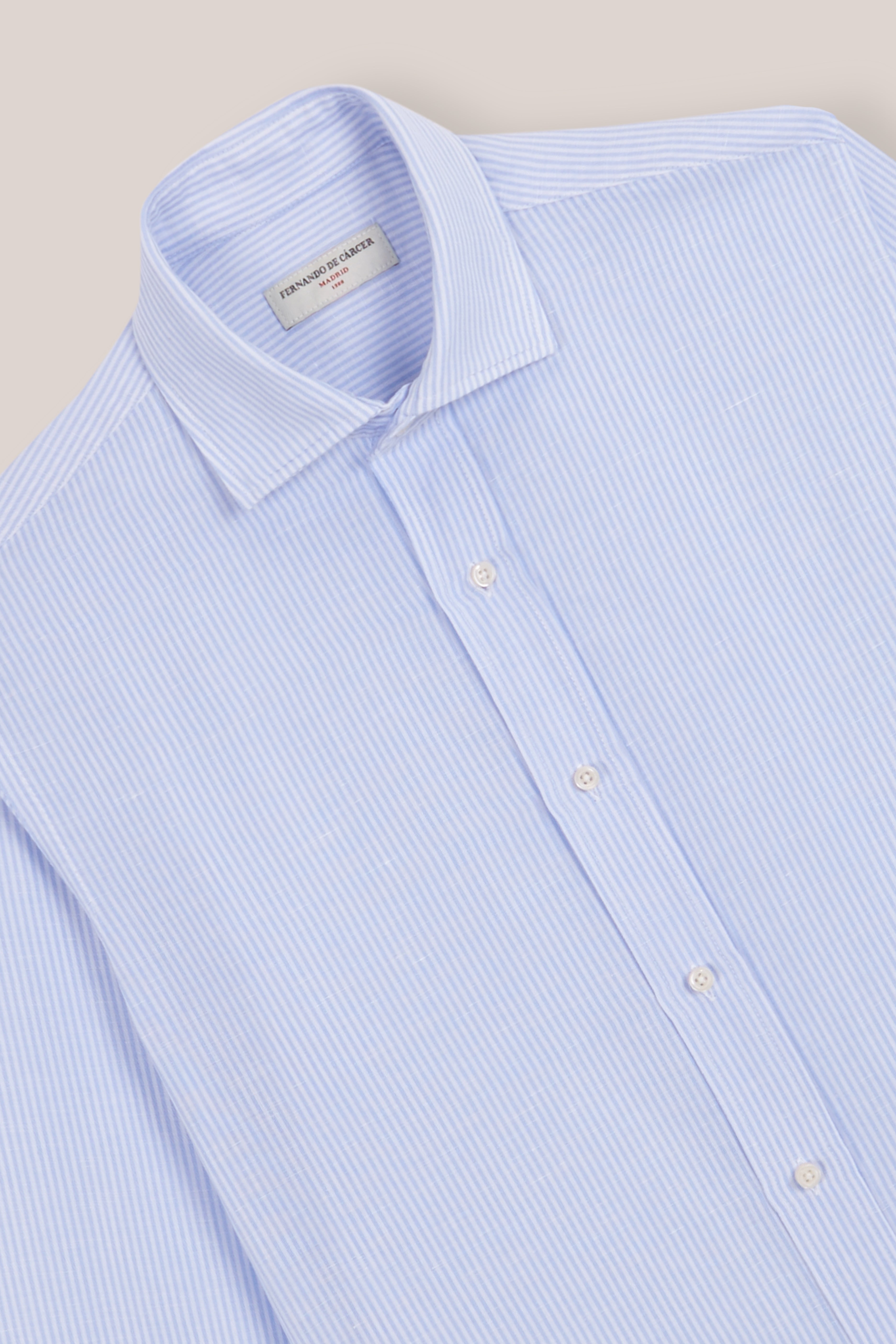 Camisa de Algodón - Rayas Azules Y Blancas