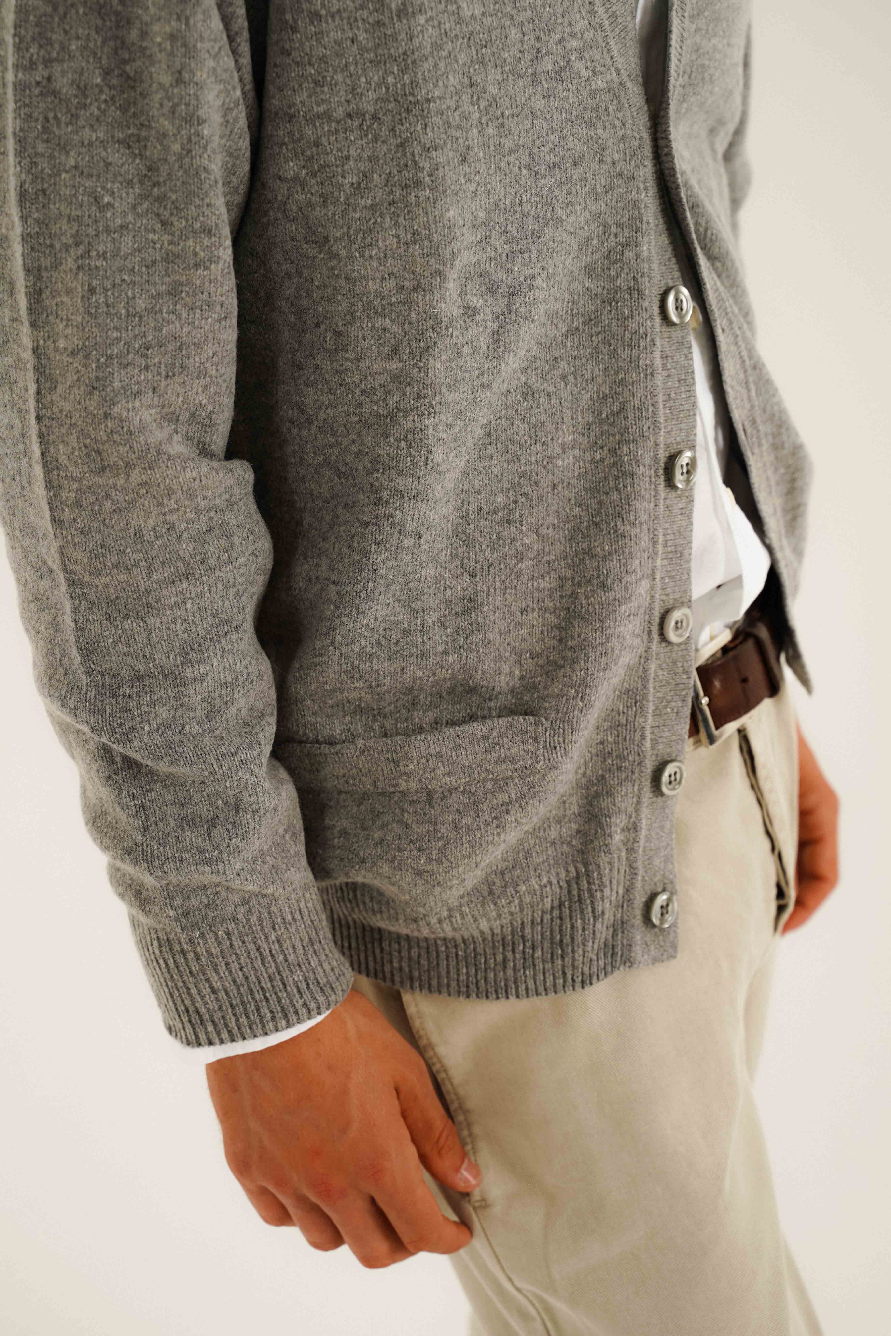 Cardigan Lambswool - Gris - Fernando de Cárcer