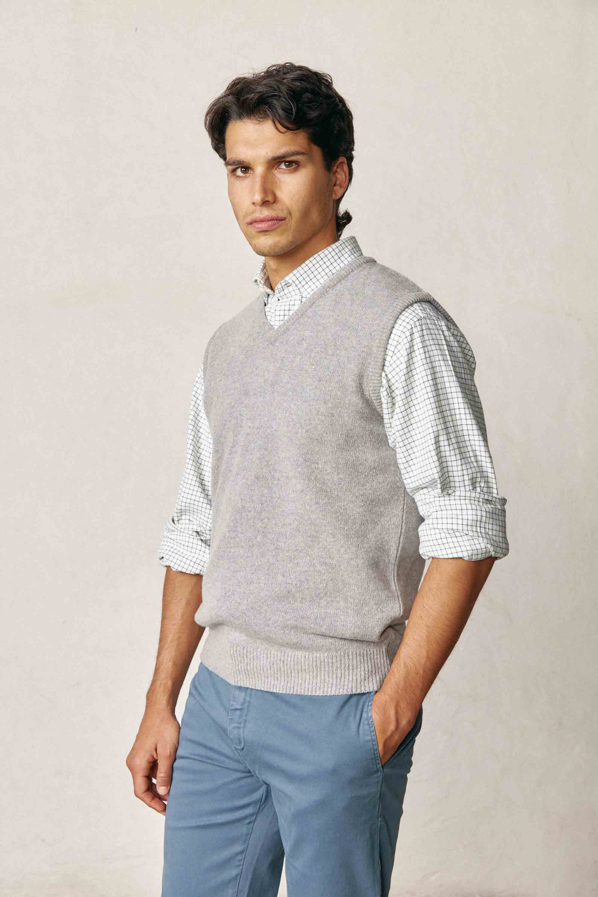  <tc>Wool</tc> Vest - Light Gray