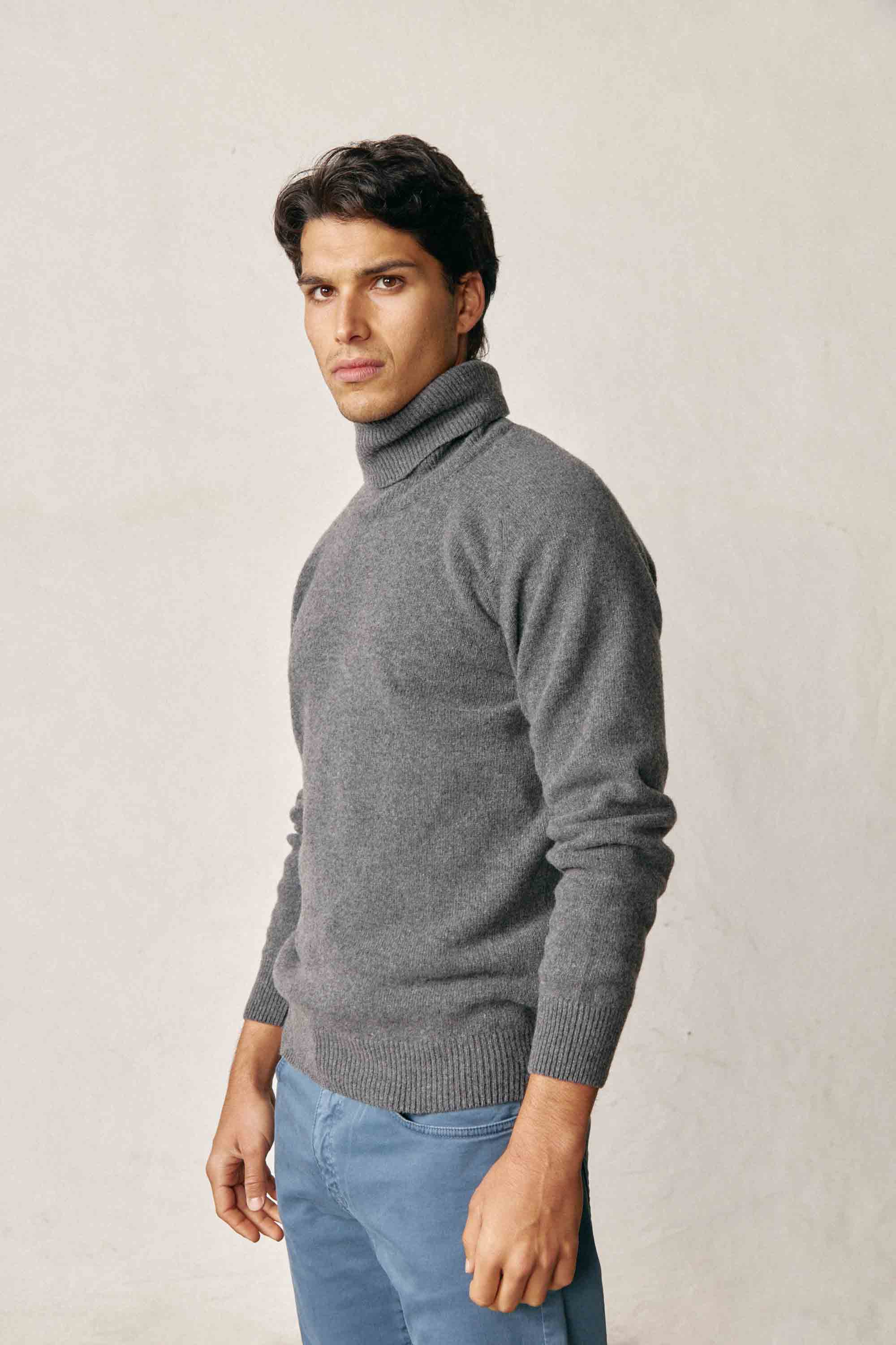 Jersey Cuello Vuelto Lambswool - Gris Marengo - Fernando de Cárcer