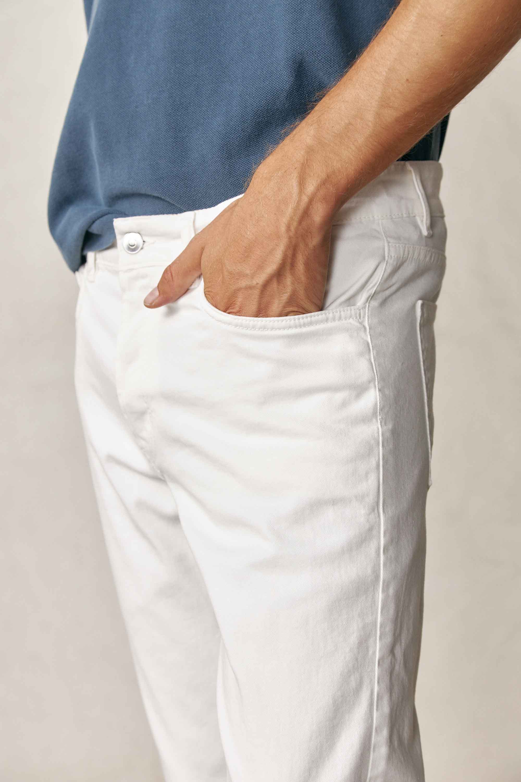 Pantalón Cinco Bolsillos - Crema