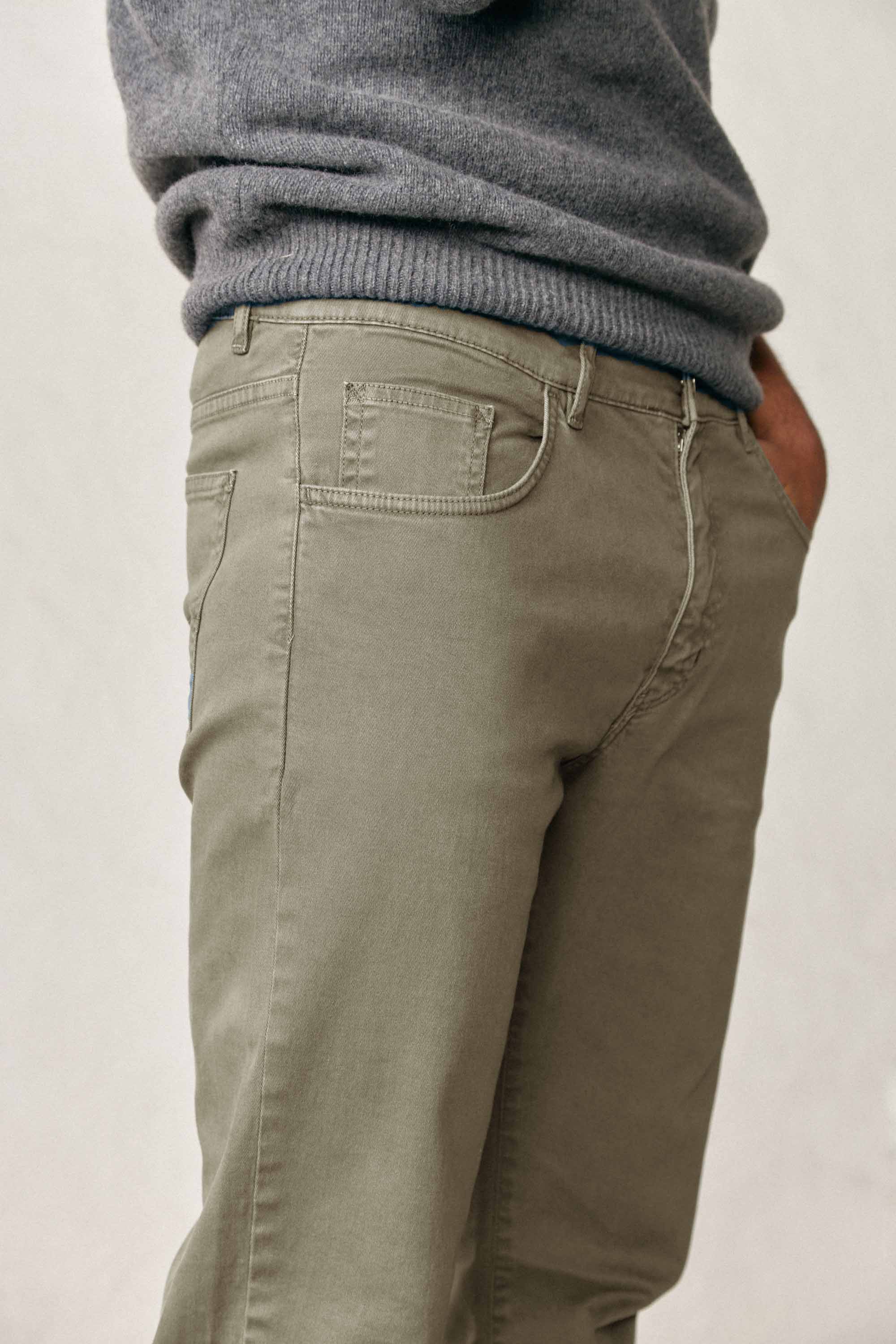 Pantalón Cinco Bolsillos - Verde Khaki