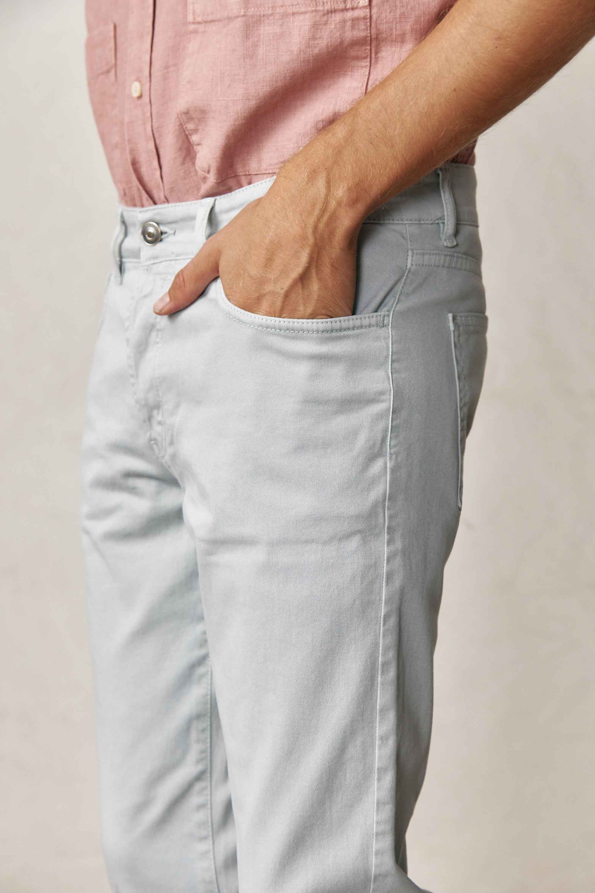 <tc>Trousers</tc> <tc>Five-Pockets</tc> - Light Gray