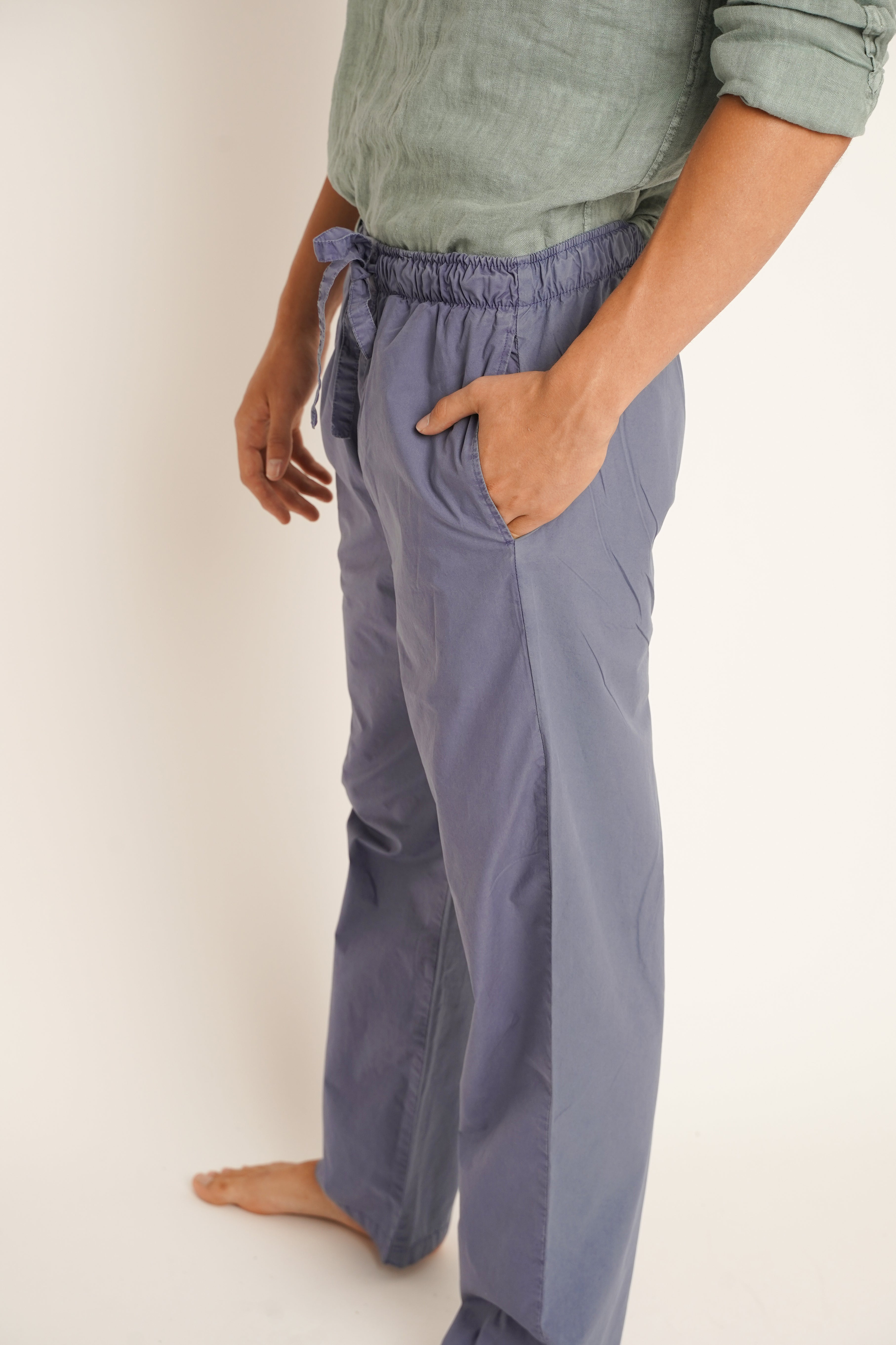 Pantalón de Popelín - Azul