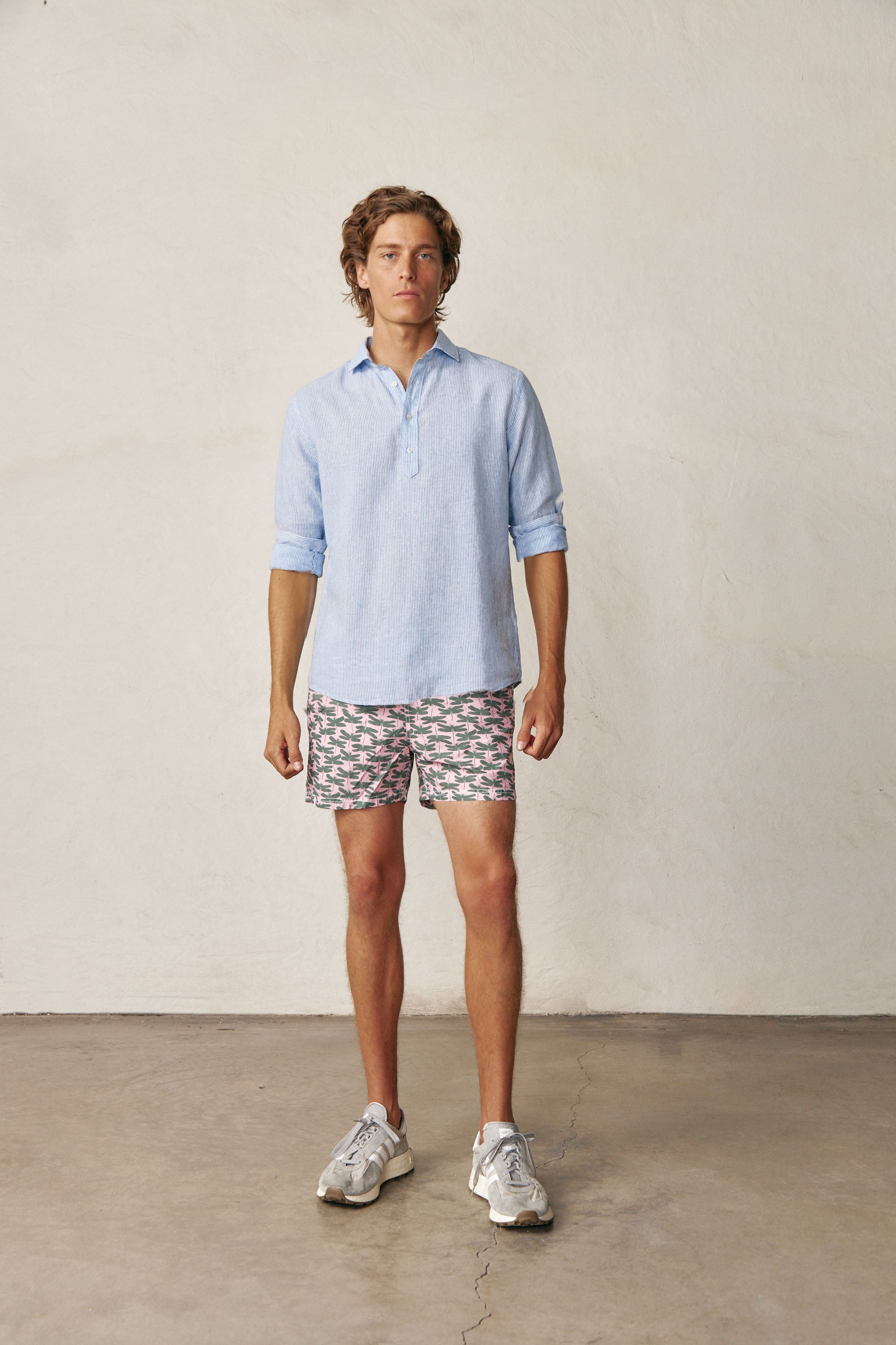 Polera de Agodon - Azul Mil Rayas