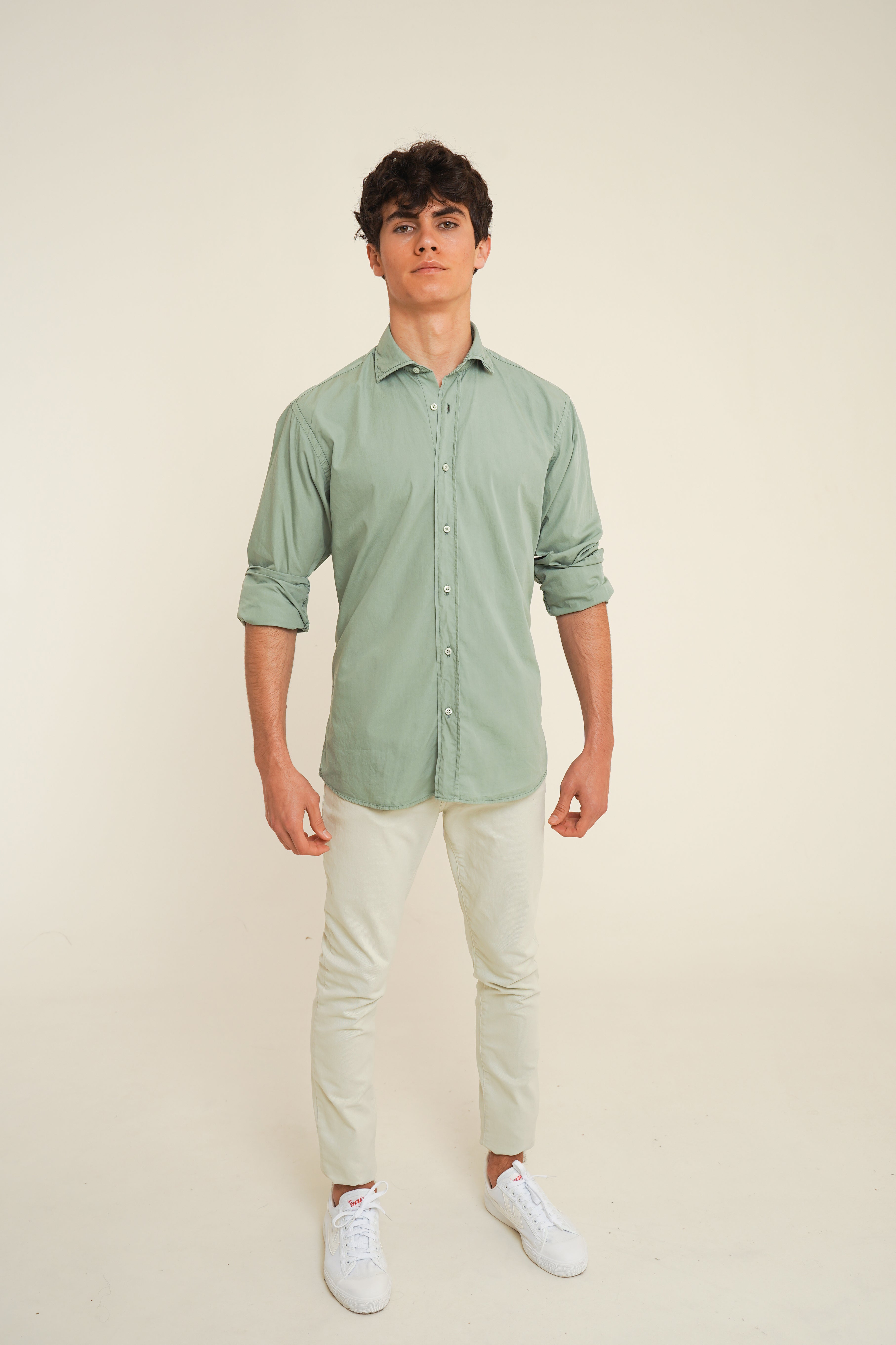 Camisa De Popelín - Verde