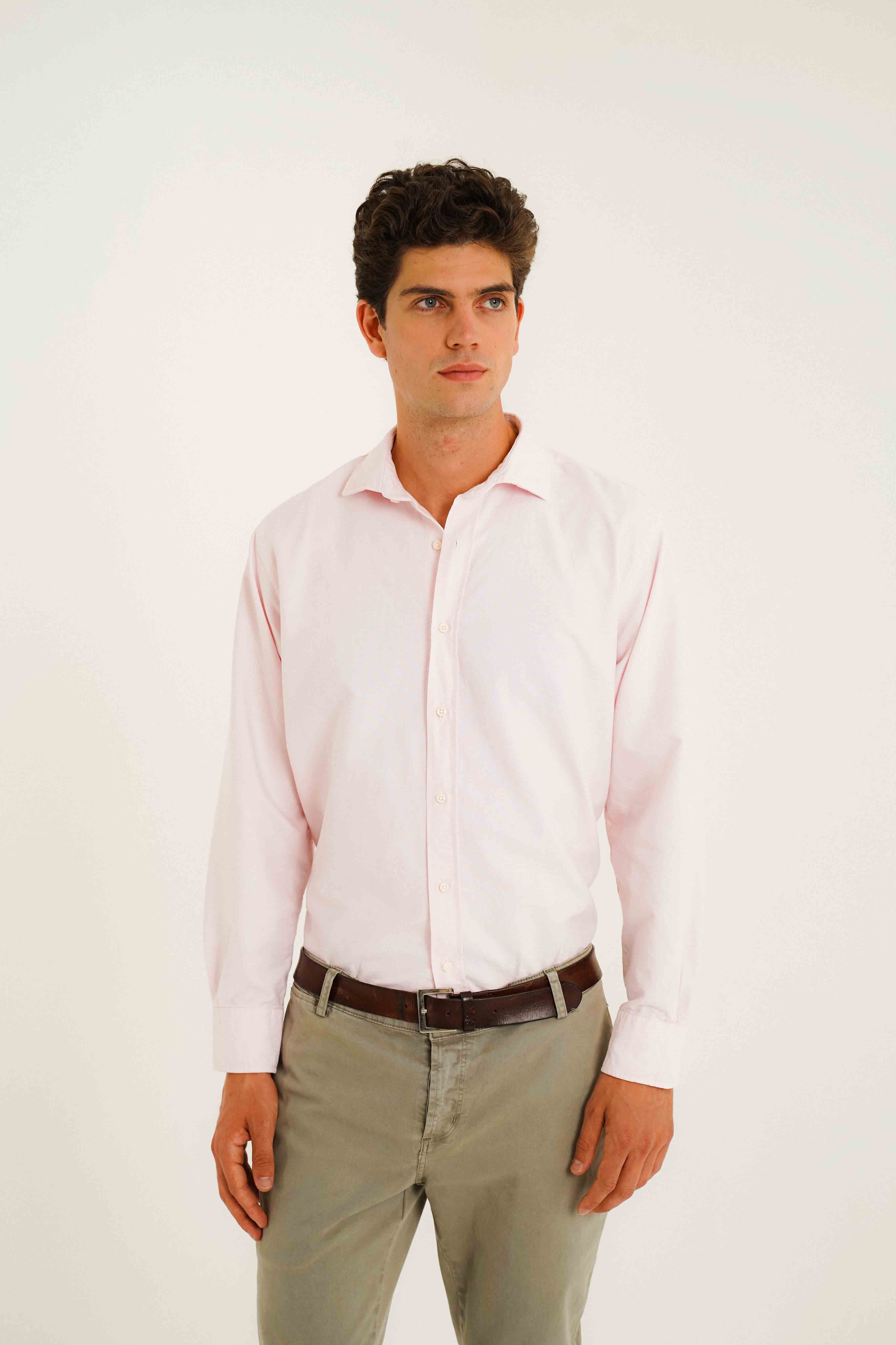 Camisa de Algodón - Oxford Rosa